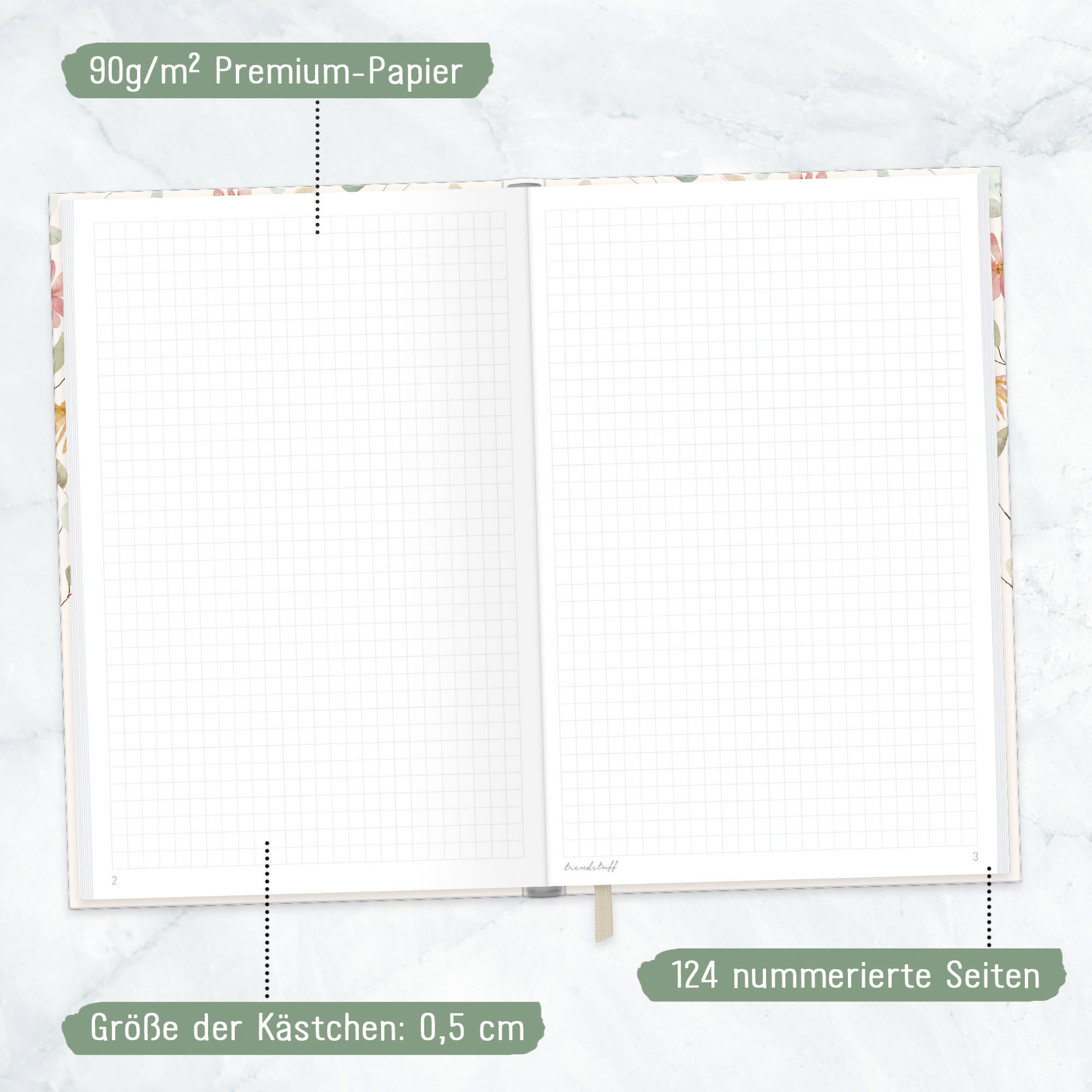 Artikelbild 4 des Artikels “Notizbuch kariert A5 