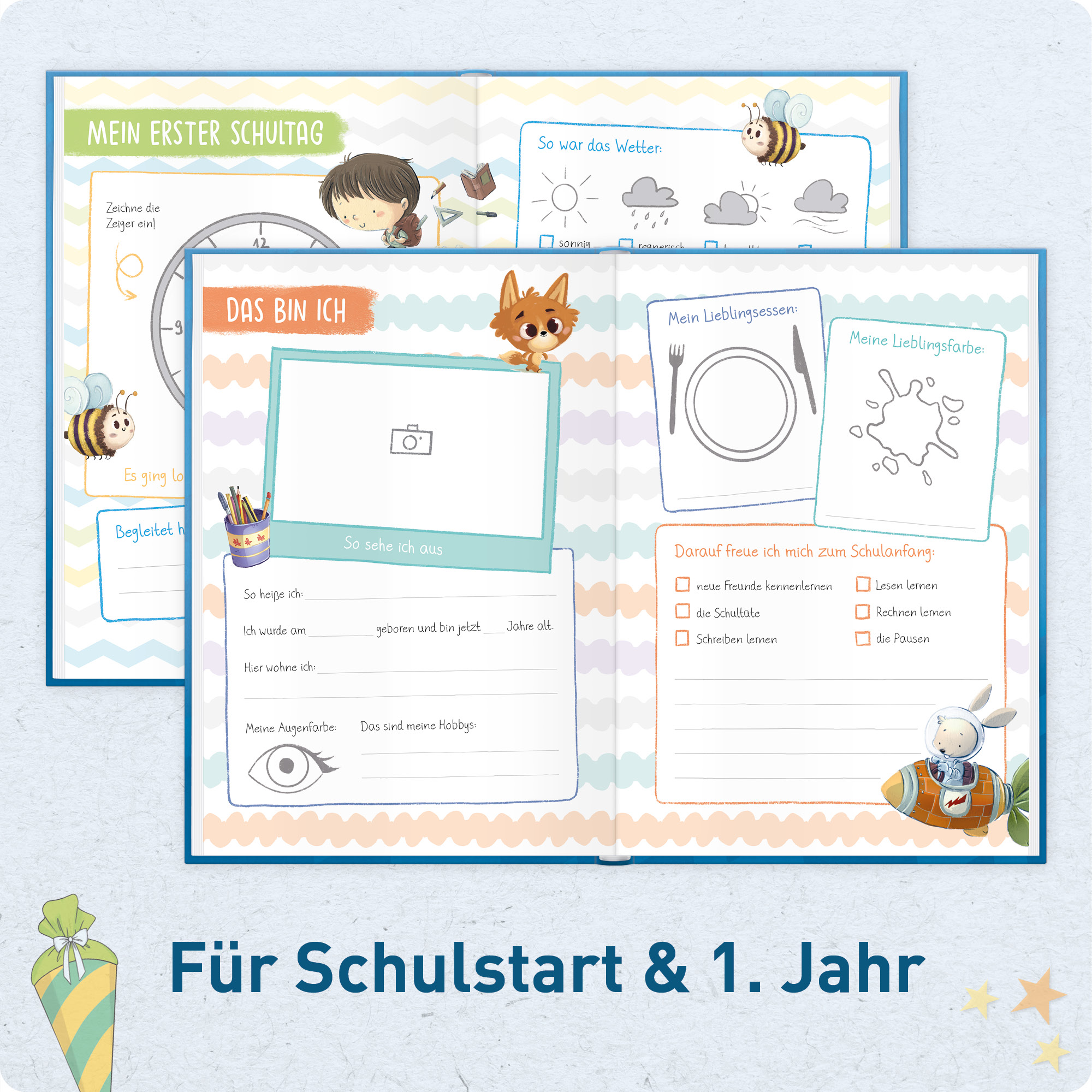 Artikelbild 4 des Artikels “Endlich Schulkind A5 zur Einschulung [Dino] “