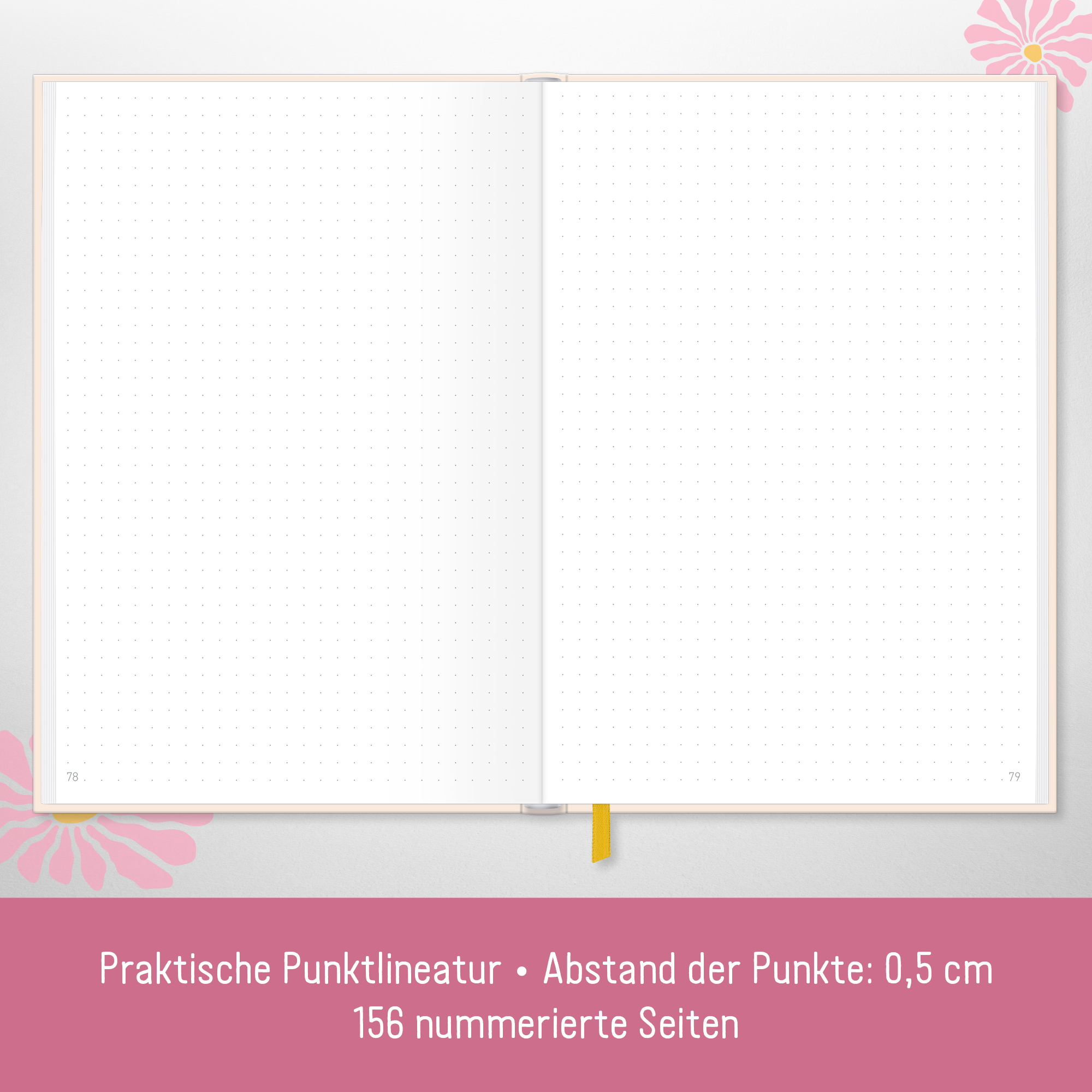 Artikelbild 4 des Artikels “paper&you Journal dotted A5 [Pink Flowers] “
