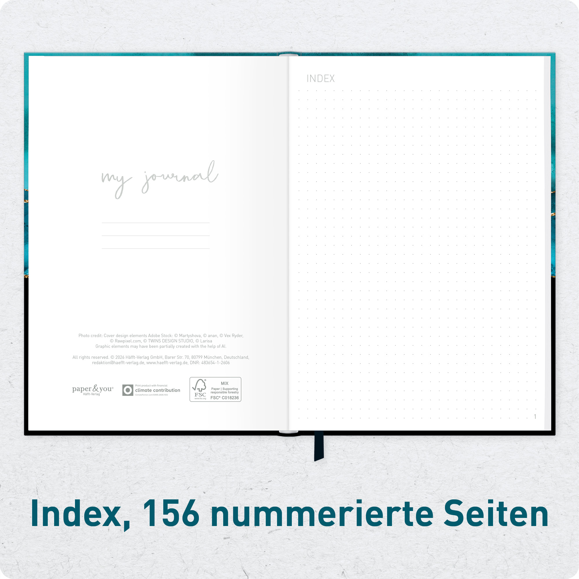 Artikelbild 4 des Artikels “paper&you Journal dotted A5 [Shiny Teal] “