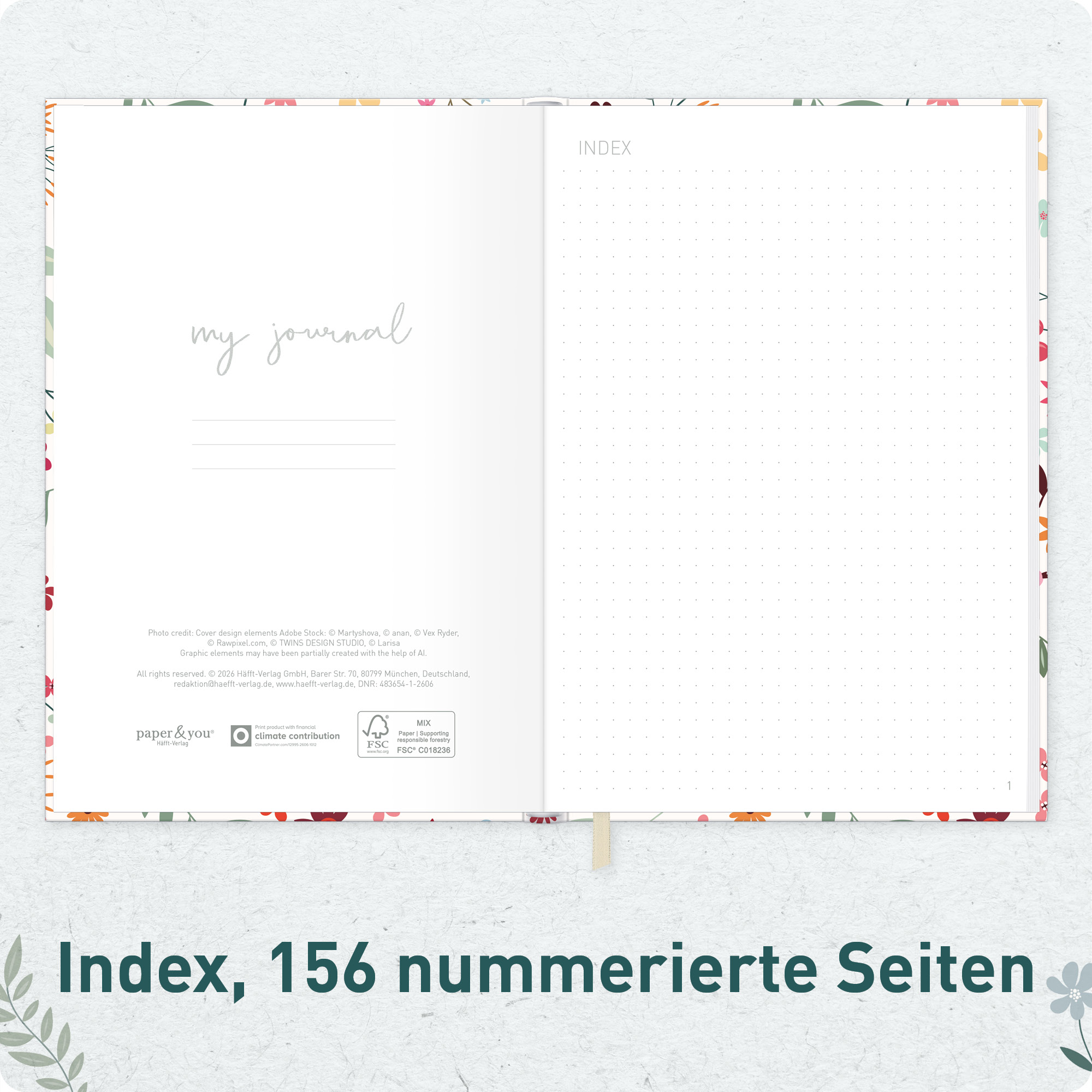 Artikelbild 4 des Artikels “paper&you Journal dotted A5 [Wild Flower] “