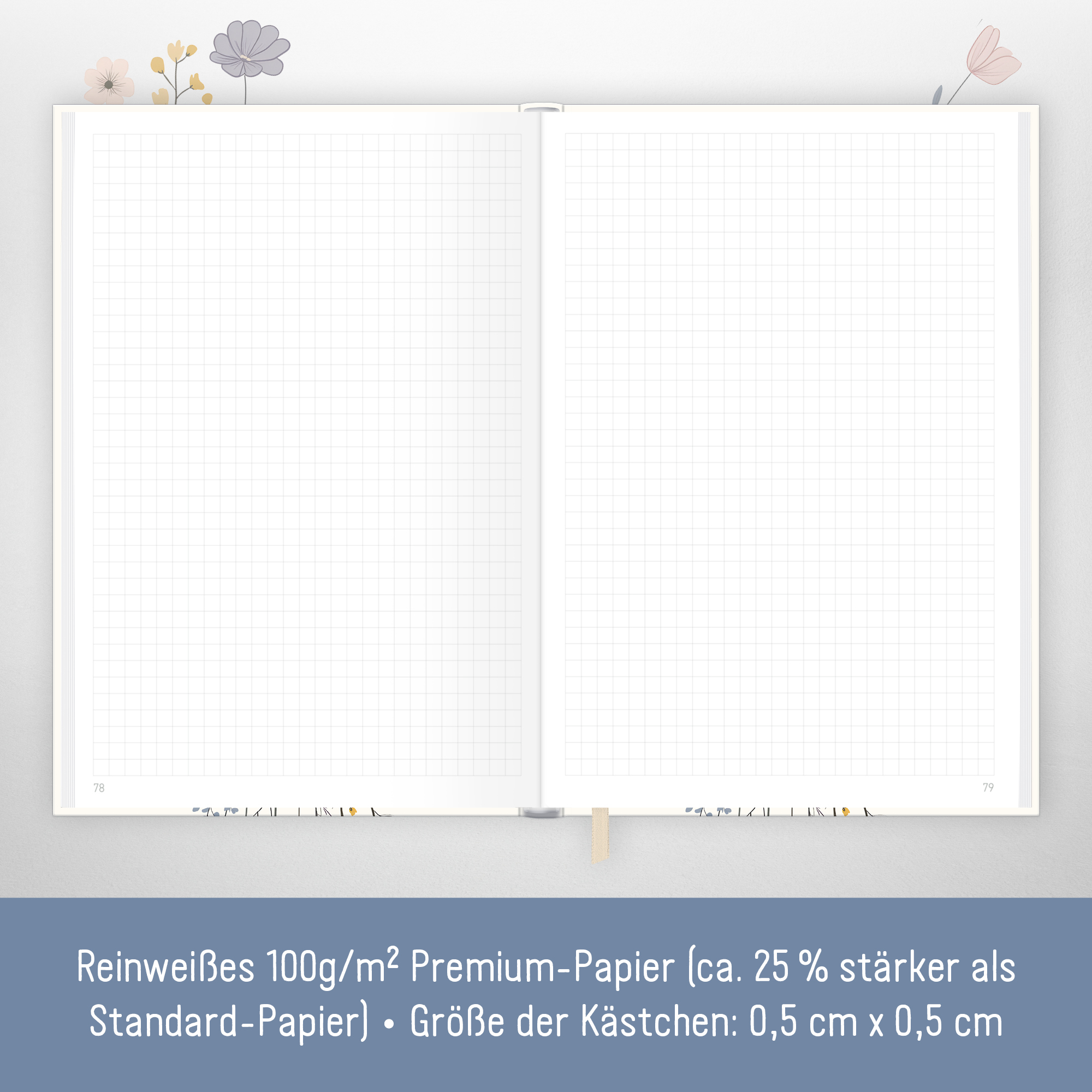 Artikelbild 4 des Artikels “Notizbuch Classic kariert A5+  [Flower Joy] “