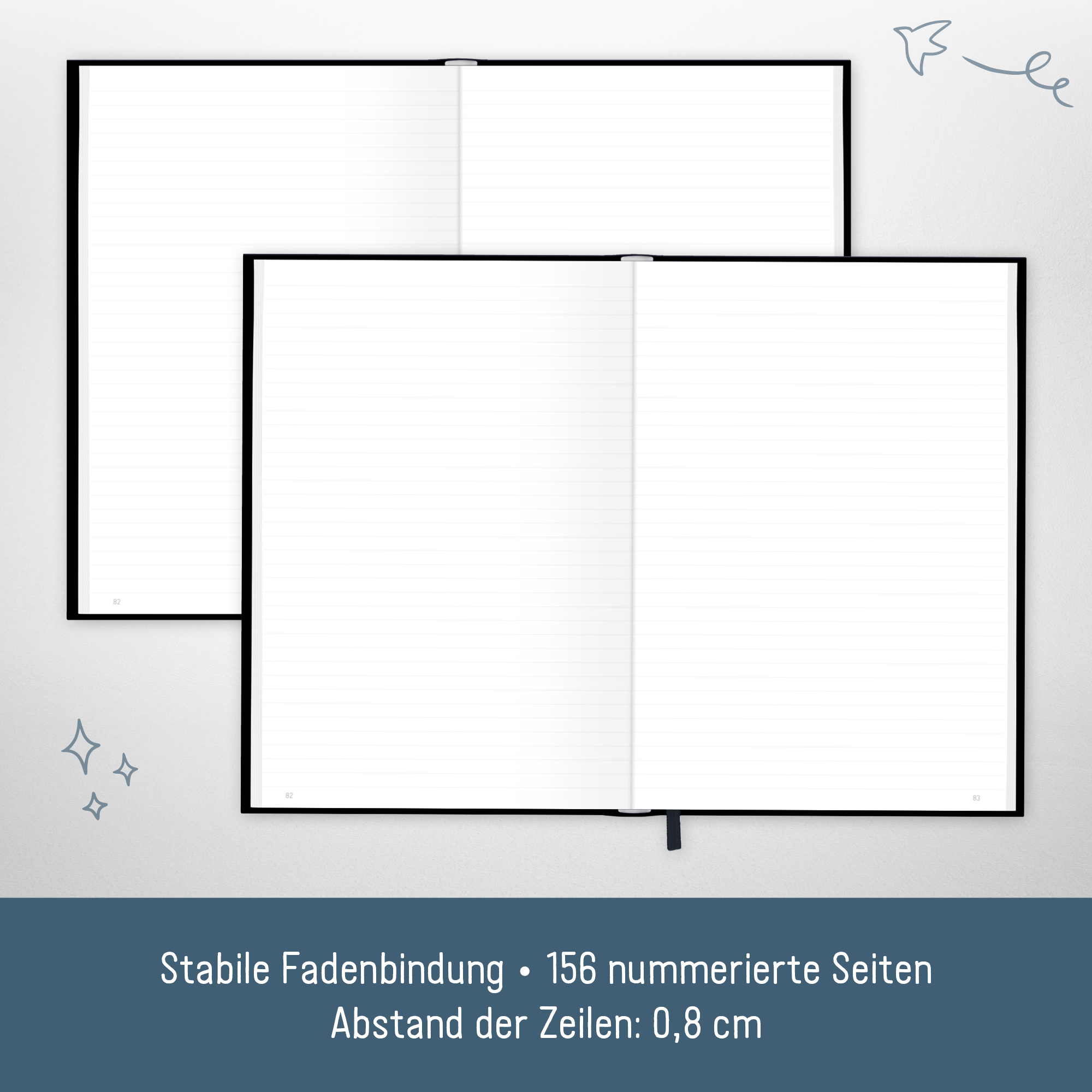 Artikelbild 4 des Artikels “paper&you Notizbuch A4+ liniert [Black Edition] “