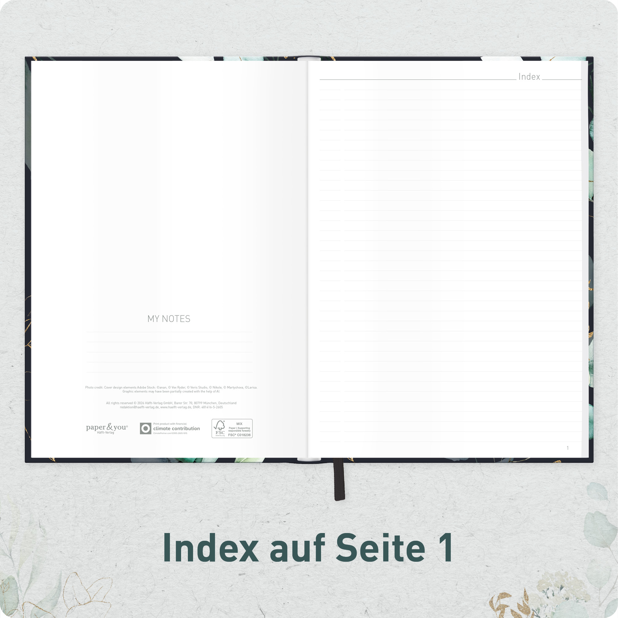 Artikelbild 4 des Artikels “paper&you Notizbuch A4+ liniert [Mondscheinblüten] “