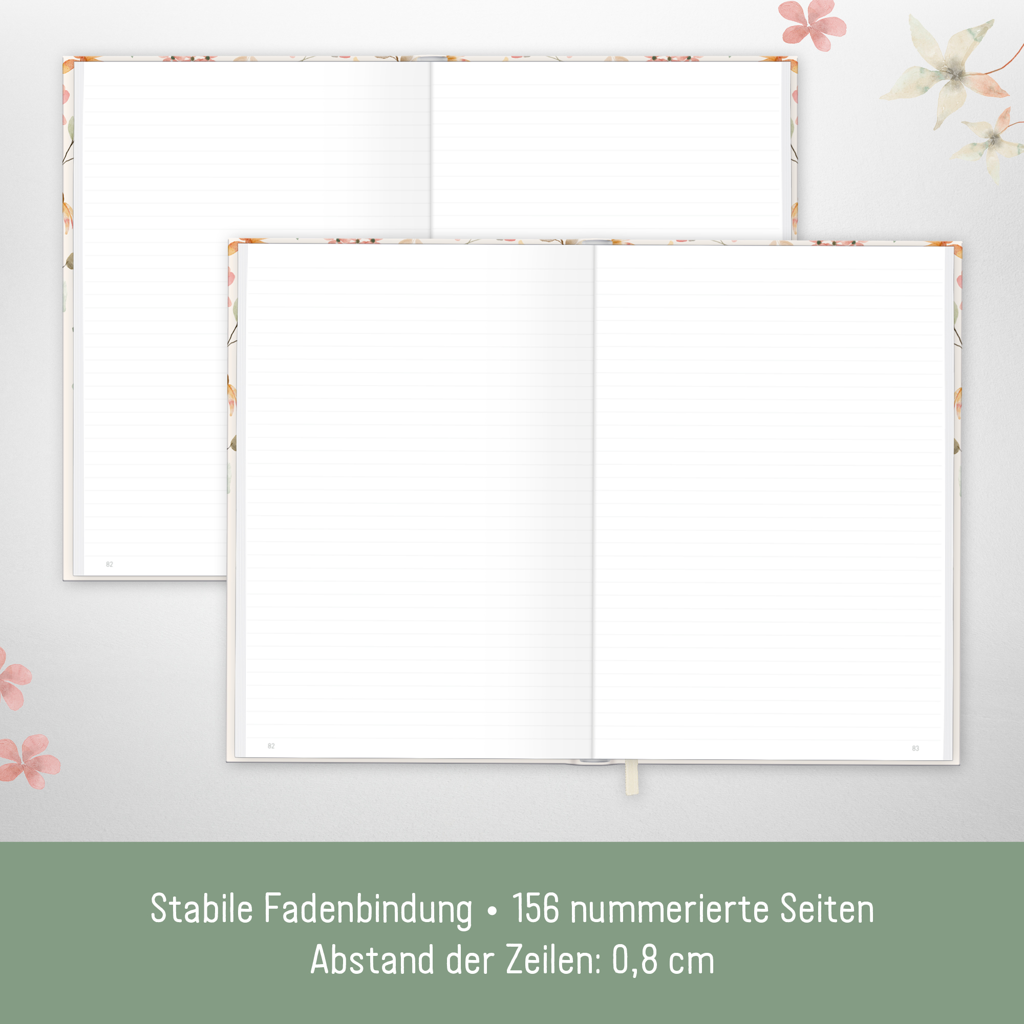 Artikelbild 4 des Artikels “paper&you Notizbuch A4+ liniert [Wild Blossoms] “