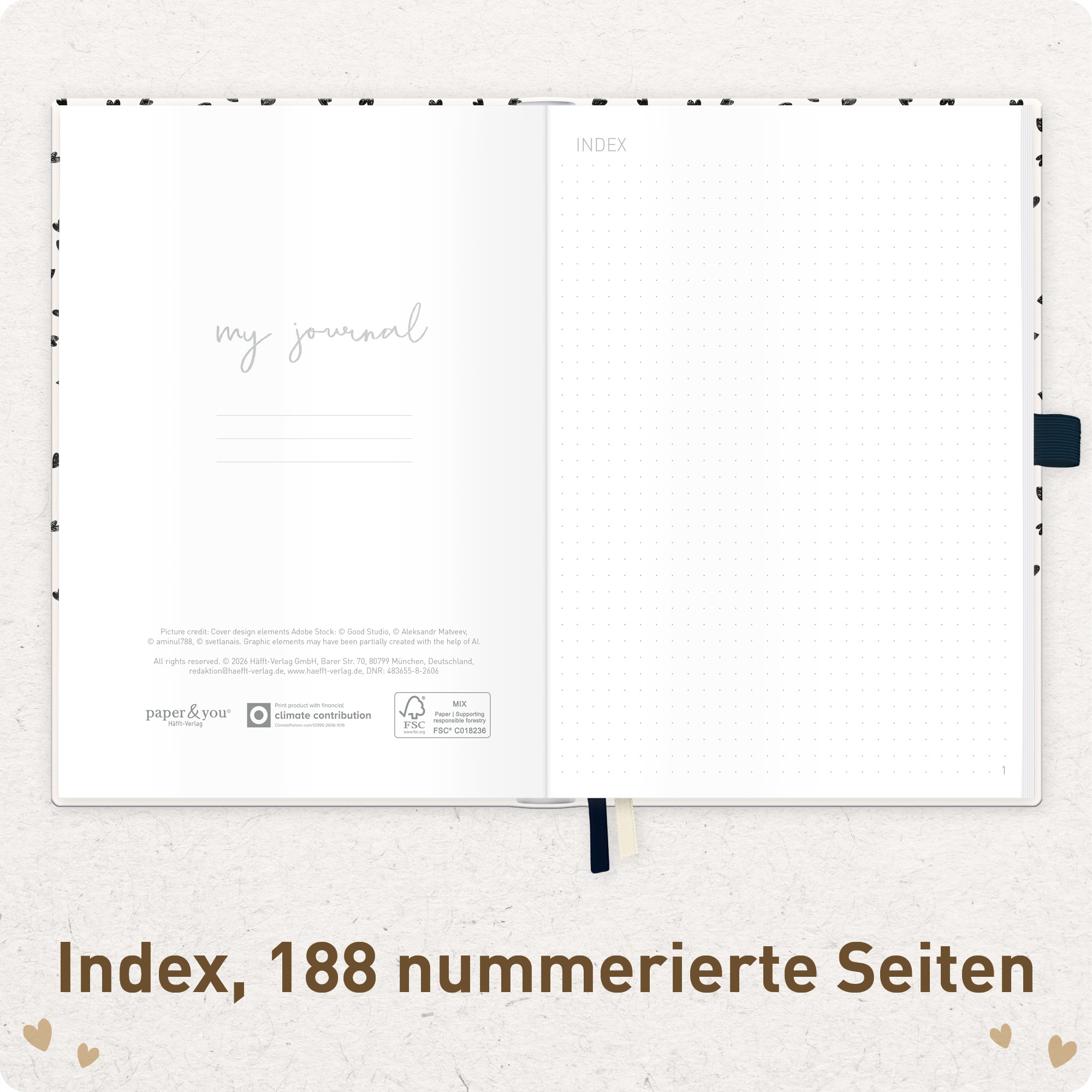 Artikelbild 4 des Artikels “p&y Journal Premium dotted A5 [Golden Hearts] “