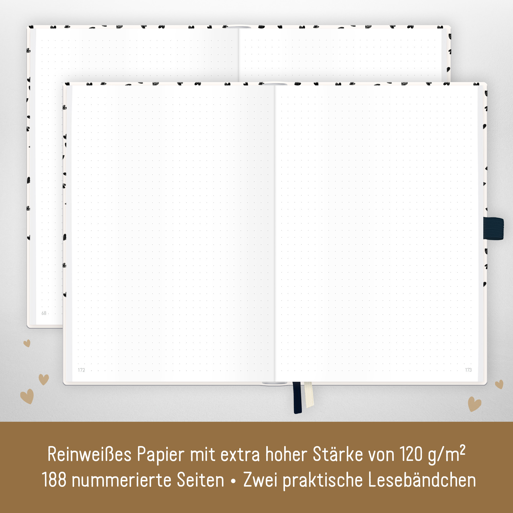 Artikelbild 4 des Artikels “p&y Journal Premium dotted A5 [Golden Hearts] “