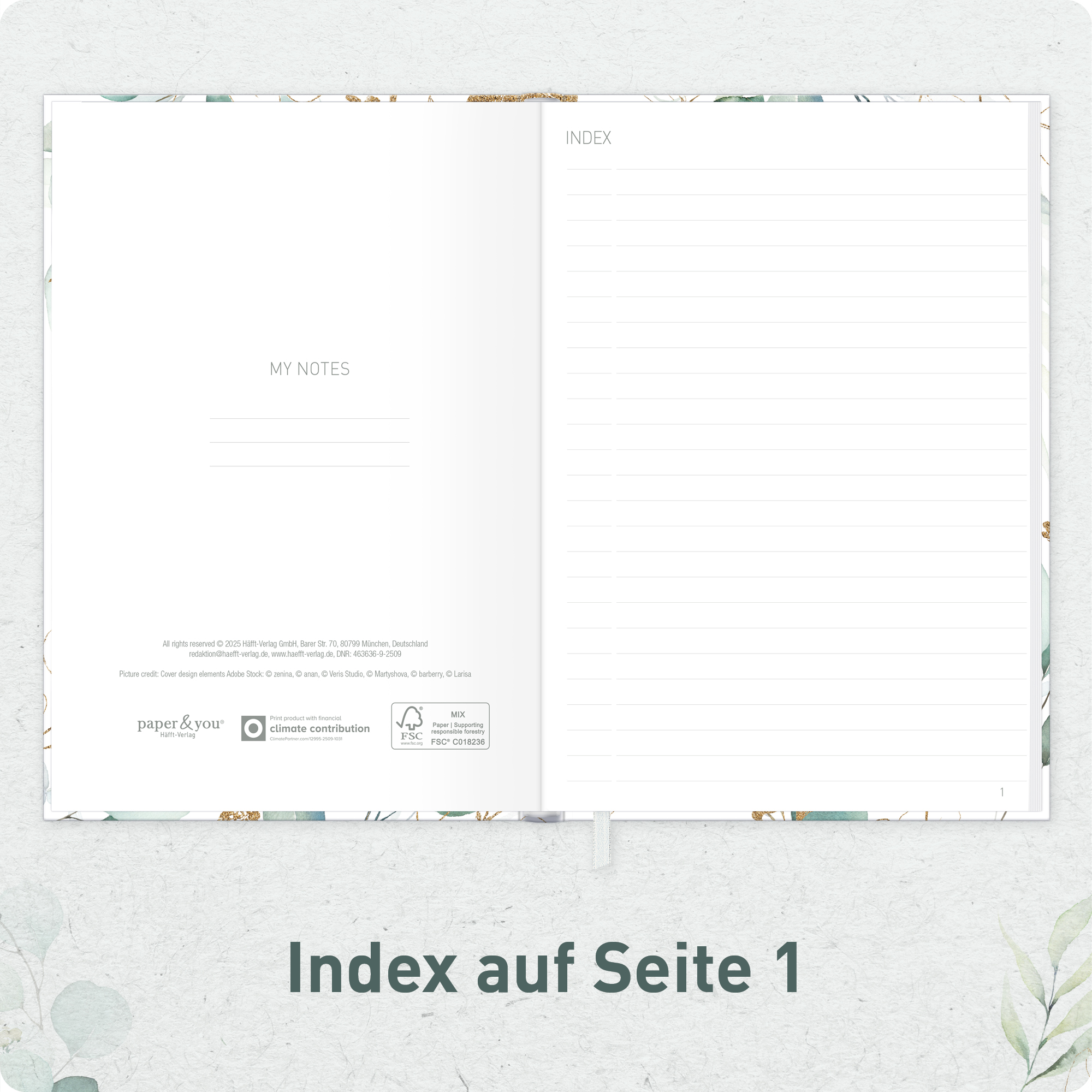Artikelbild 4 des Artikels “paper&you Notizbuch Classic A5+ liniert [Blattgold] “