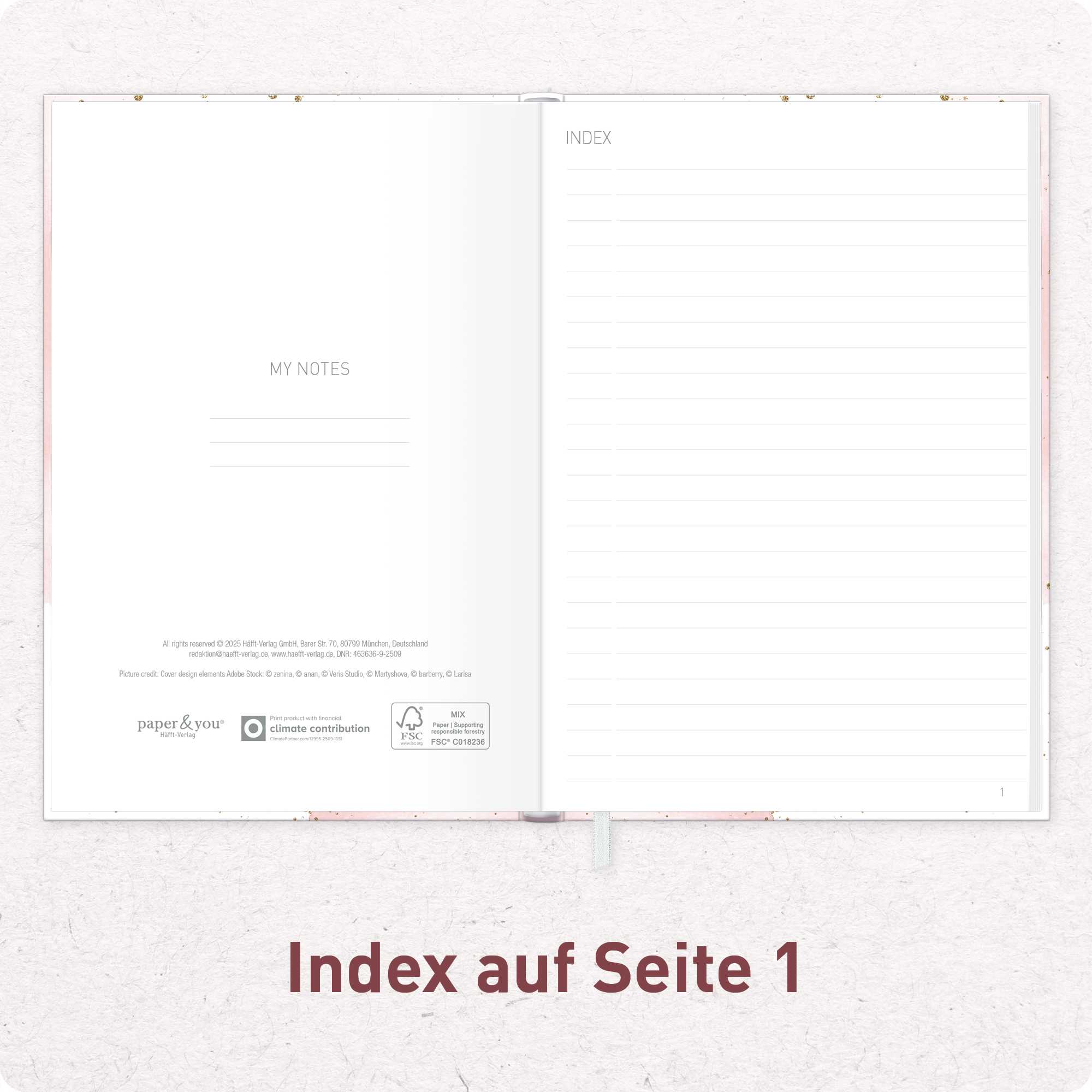 Artikelbild 4 des Artikels “paper&you Notizbuch Classic A5+ liniert [Blush] “
