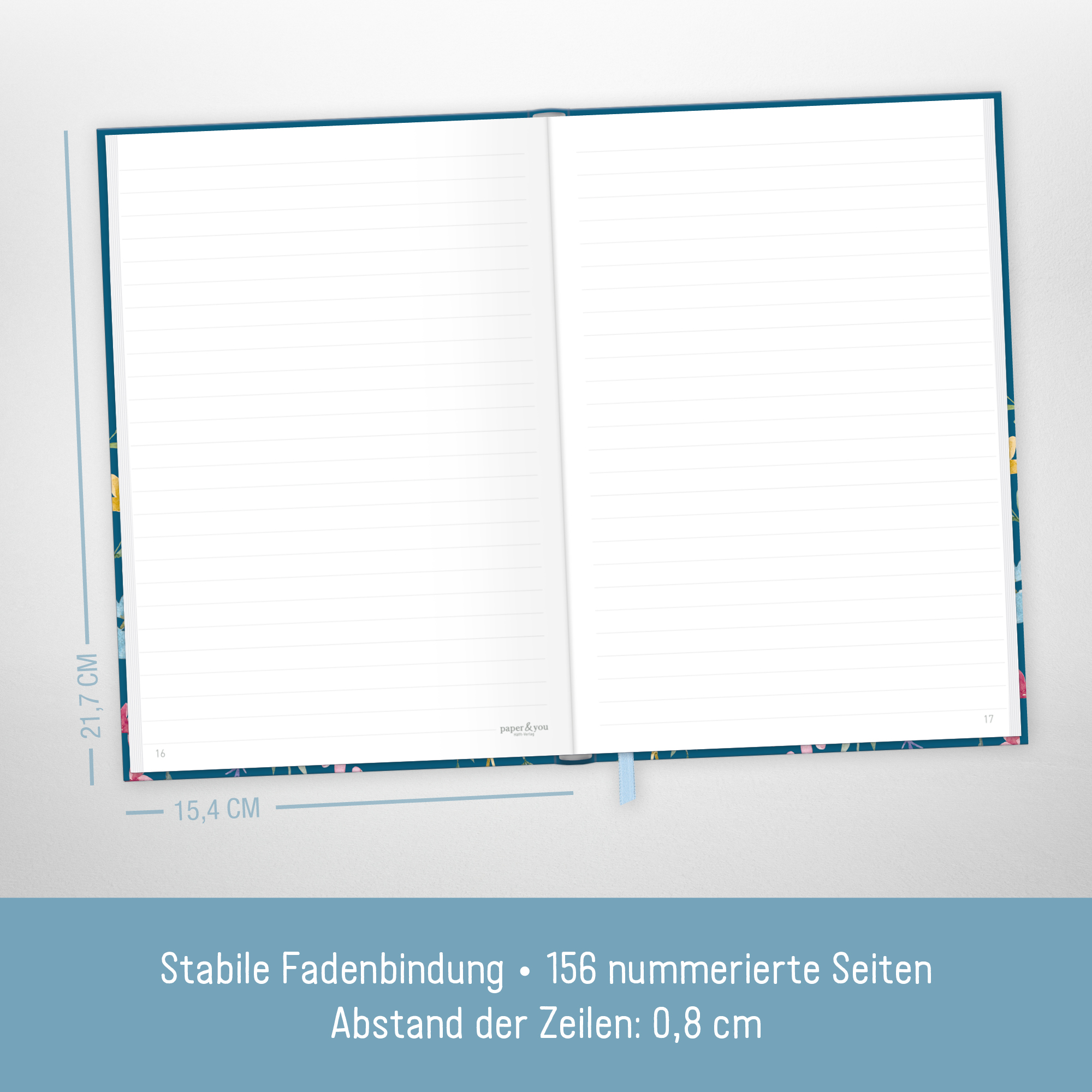 Artikelbild 4 des Artikels “paper&you Notizbuch Classic A5+ liniert [Happy Flower] “