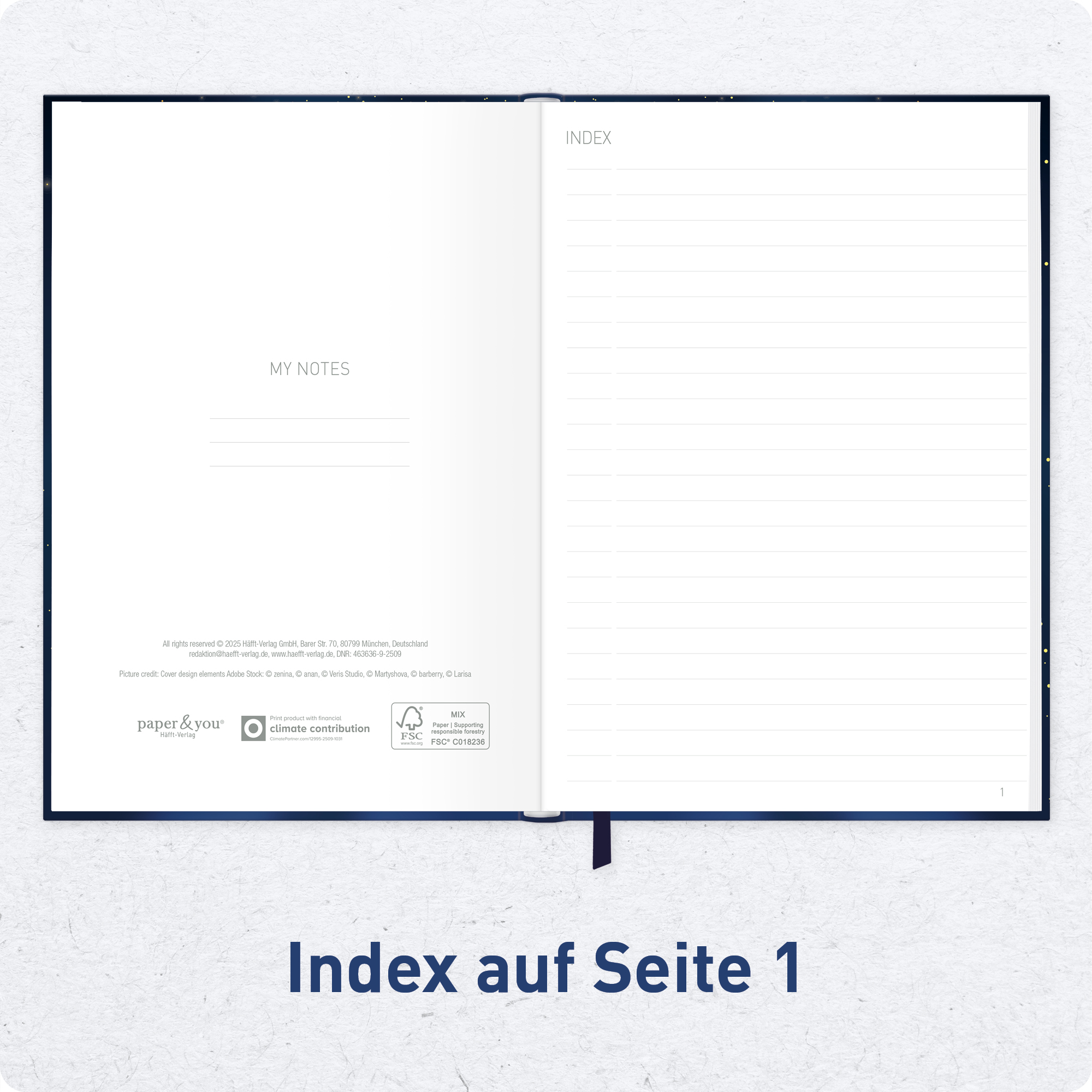 Artikelbild 4 des Artikels “paper&you Notizbuch Classic A5+ liniert [Starry Night] “