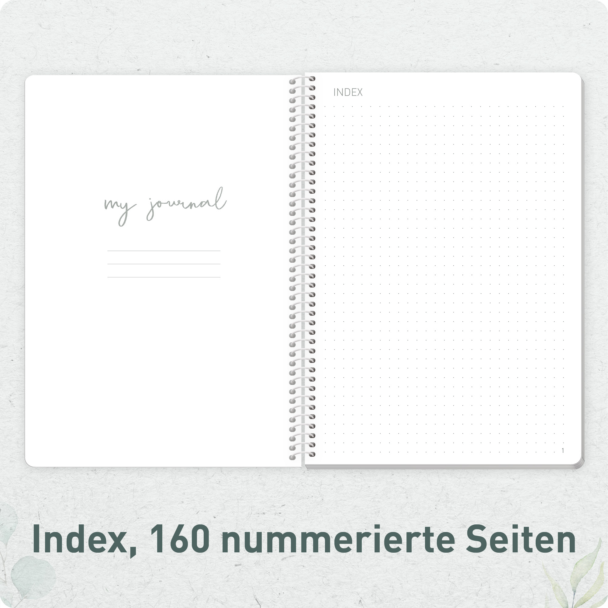 Artikelbild 4 des Artikels “Bullet Journal dotted A5 mit Spiralbindung [Blattgold] “