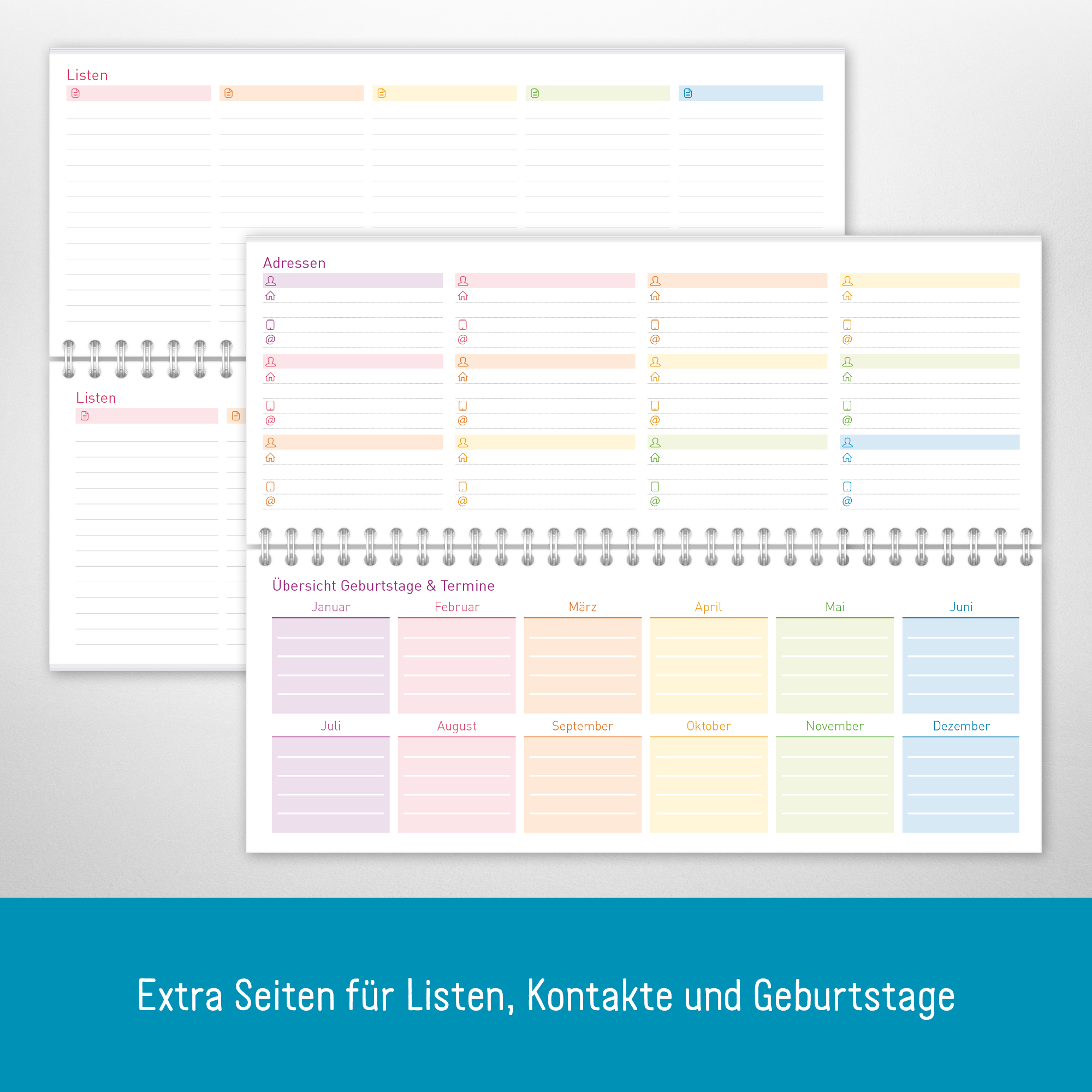 Artikelbild 4 des Artikels “Tischkalender undatiert Querformat [Rainbow] “