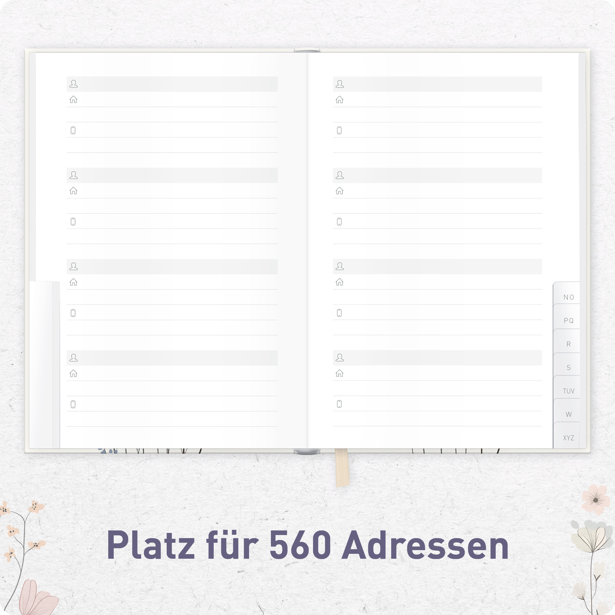 Artikelbild 4 des Artikels “paper&you Adressbuch A6 [Flower Joy] “