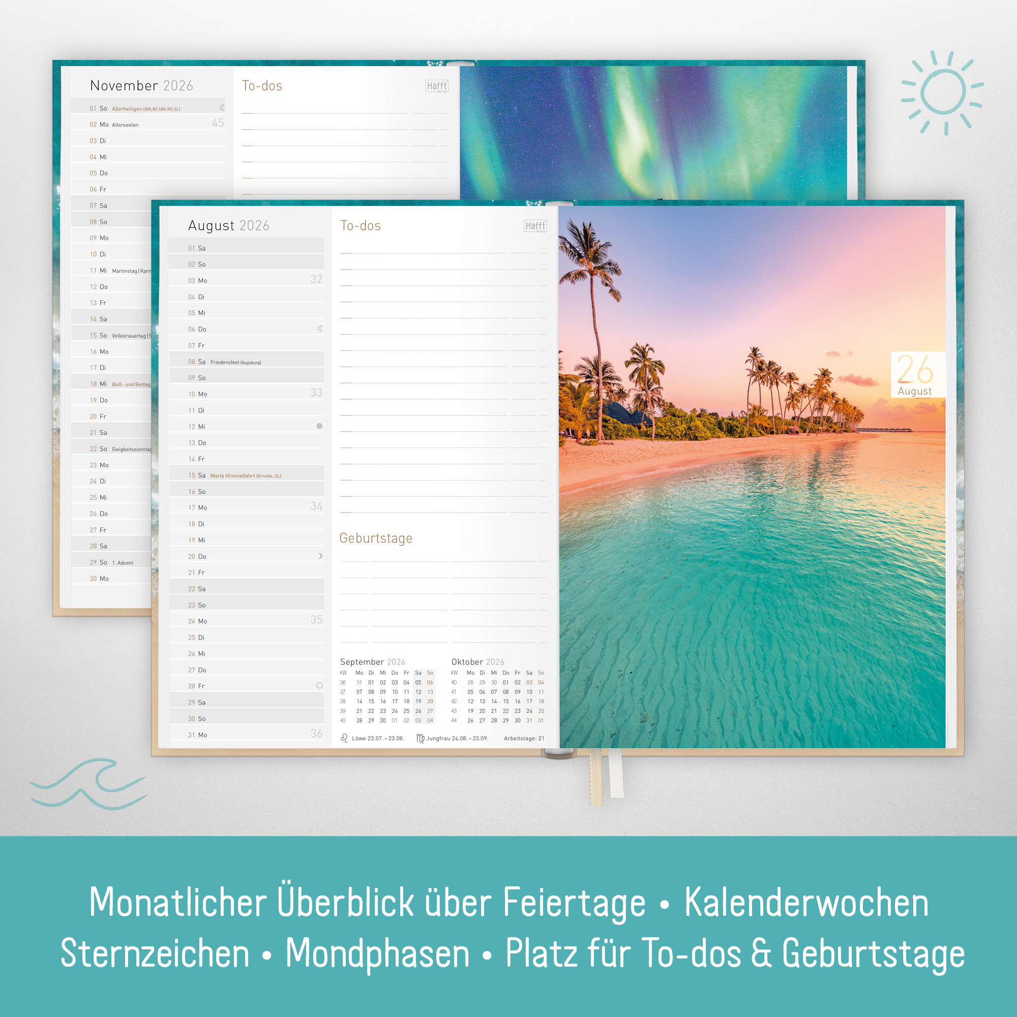 Artikelbild 4 des Artikels “Chäff-Timer Classic A5 2026 [Summer Beach] “