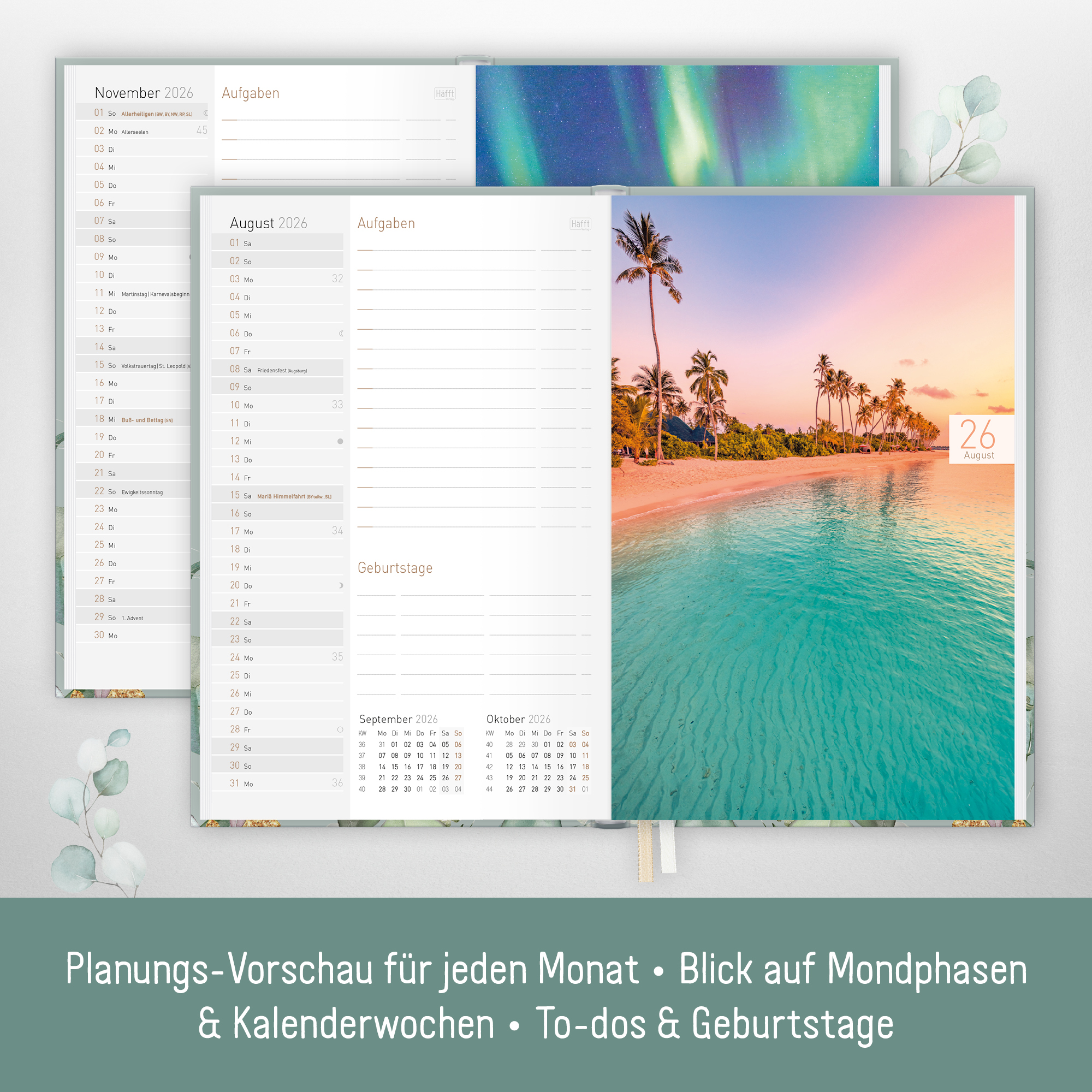 Artikelbild 4 des Artikels “Chäff-Timer Mini A6 2026 [Minty Leaves] “