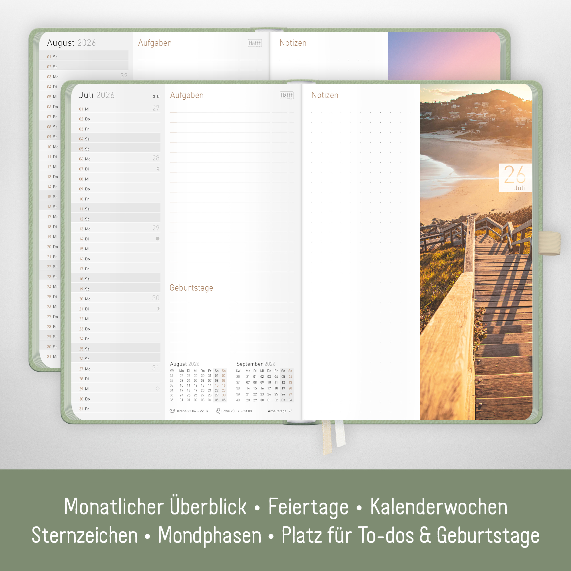 Artikelbild 4 des Artikels “Häfft® Chäff-Timer Deluxe Kalender 2026 A5 mit Kunstleder-Einband 