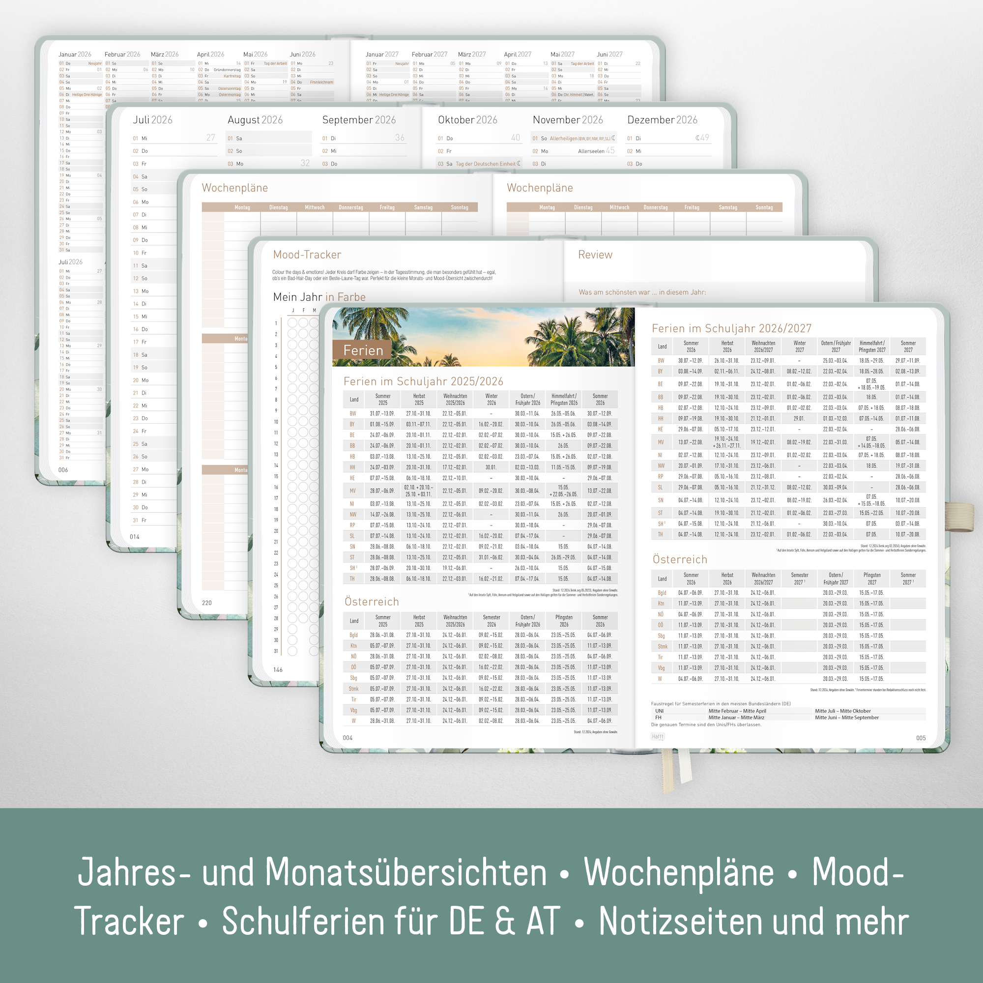 Artikelbild 5 des Artikels “Chäff-Timer Premium A5 2026 [Minty Leaves] “