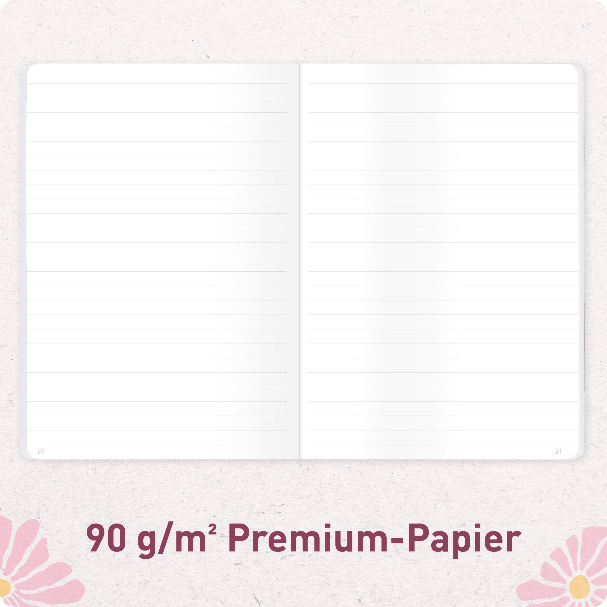 Artikelbild 5 des Artikels “paper&you Notizheft Classic liniert A5 [Pink Flowers] “