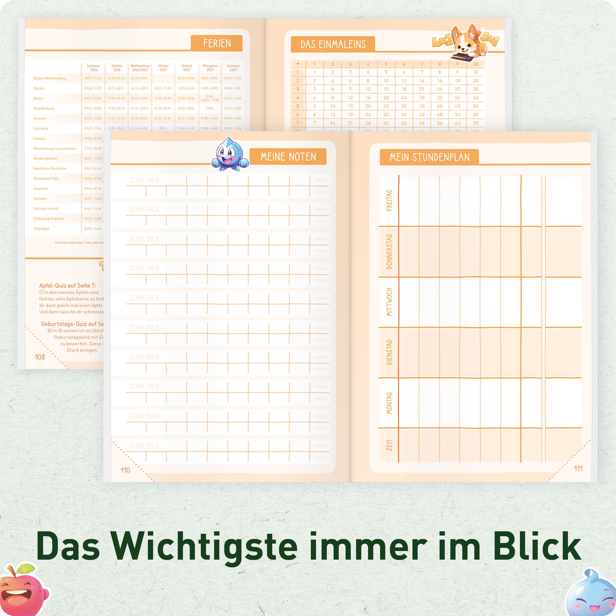 Artikelbild 5 des Artikels “Hausaufgabenheft Grundschule 2026/2027 A5 mit Datum [Fußball] “