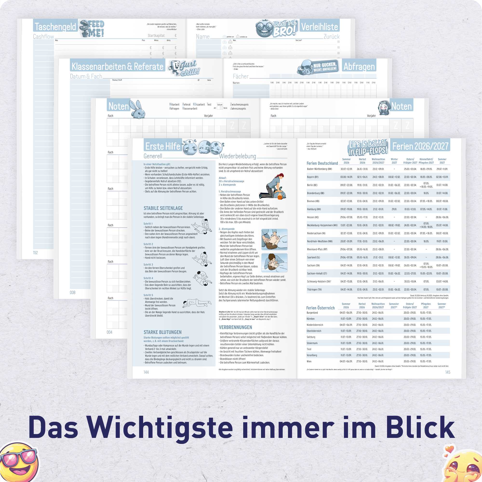 Artikelbild 5 des Artikels “Häfft Planer A5 2026/2027 [Dark Bloom] “