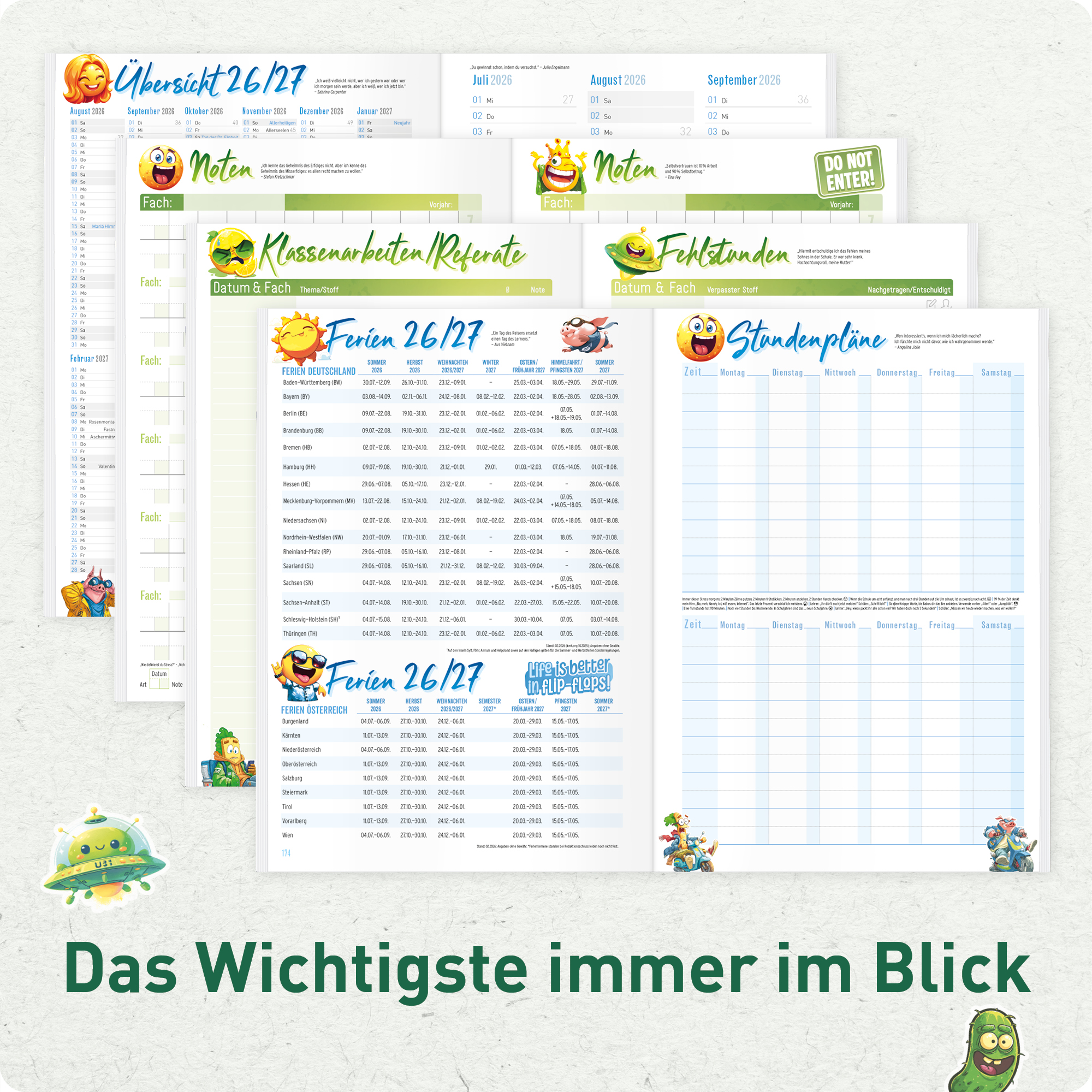 Artikelbild 5 des Artikels “Häfft Original Hausaufgabenheft A5 2026/2027 [Stickermania] “