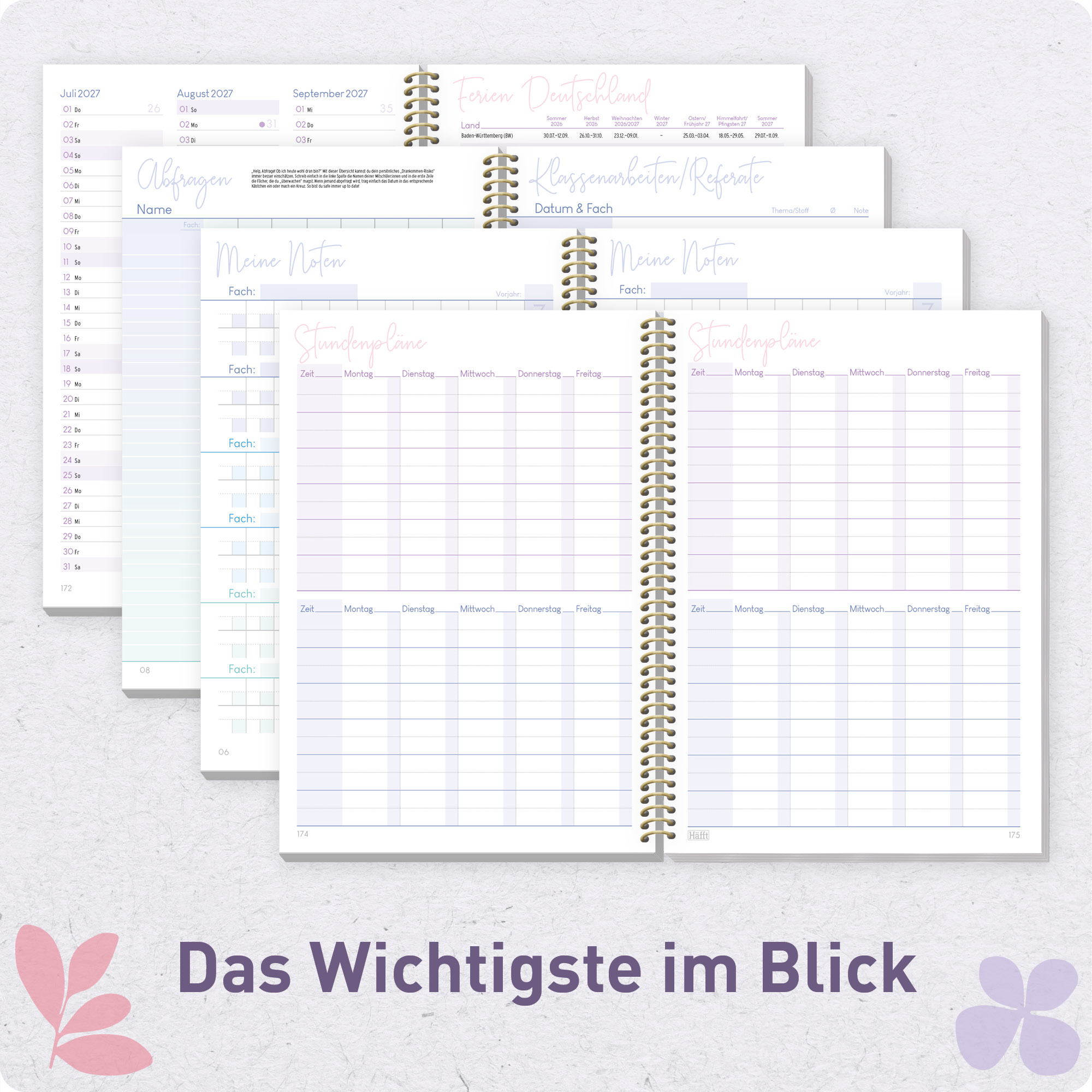 Artikelbild 5 des Artikels “College-Timer A5 2026/2027 [Daisy & Leaf] “