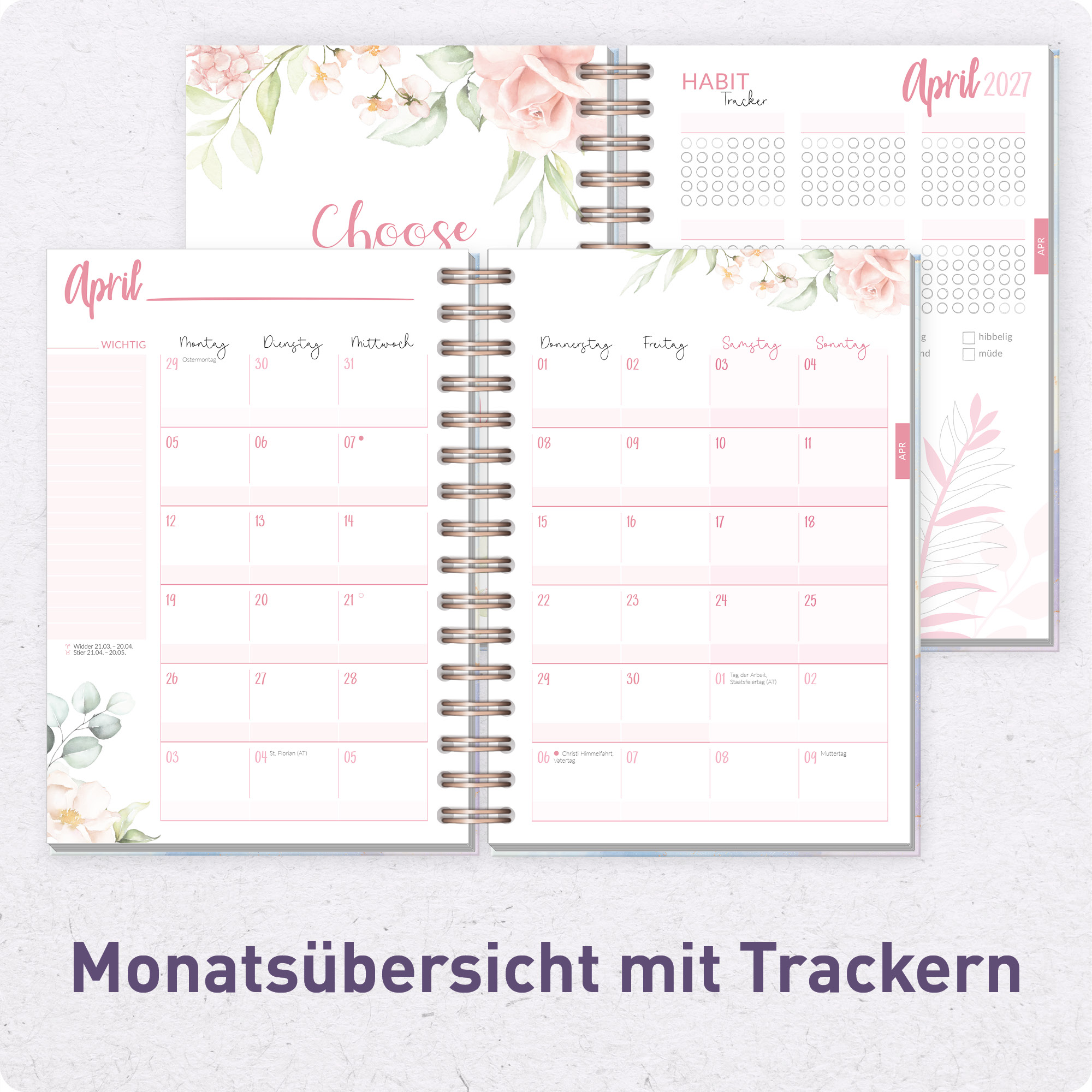 Artikelbild 5 des Artikels “Häfft-Timer Fancy A5 2026/2027 [Bleu & Rosé] “