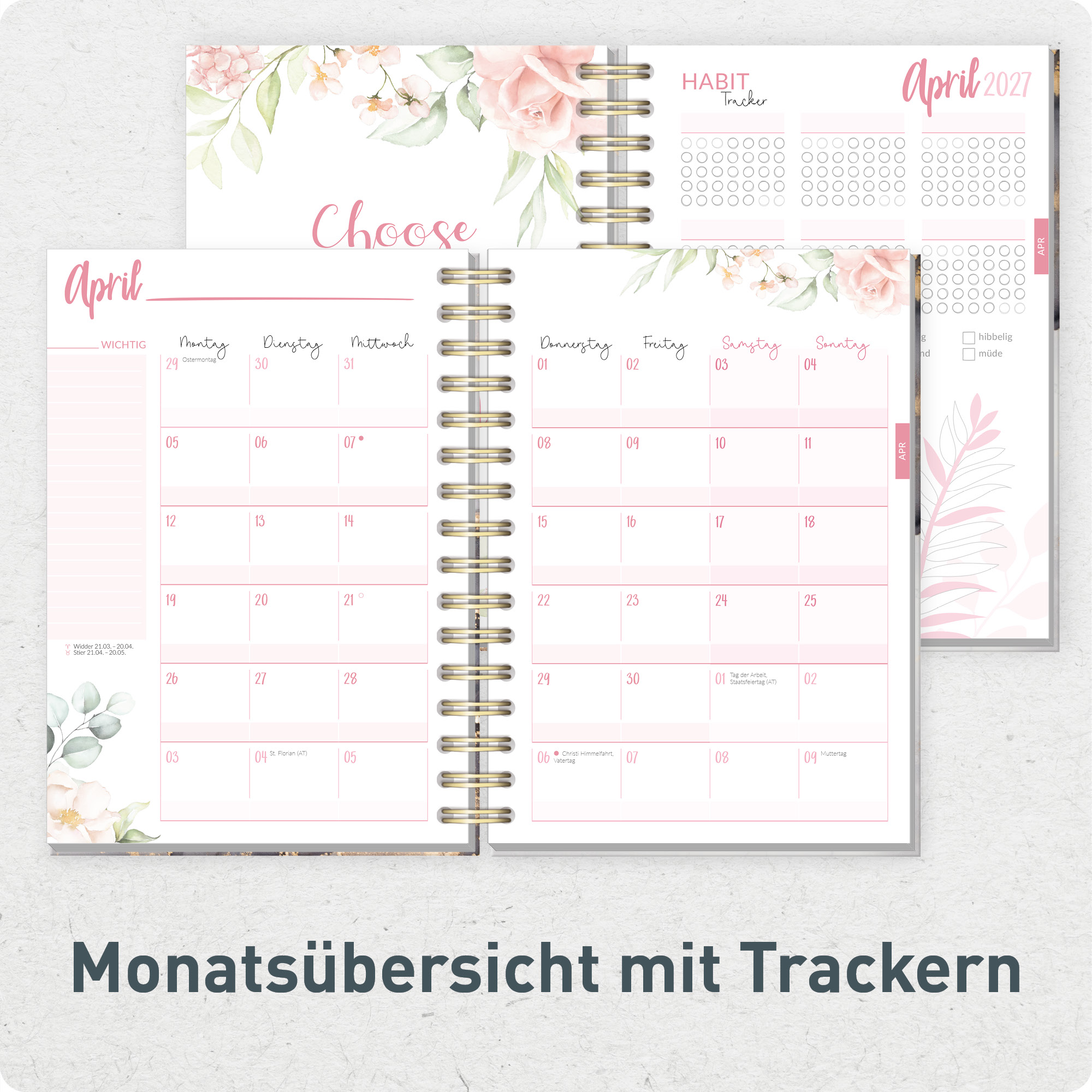 Artikelbild 5 des Artikels “Häfft-Timer Fancy A5 2026/2027 [Grey Marble] “