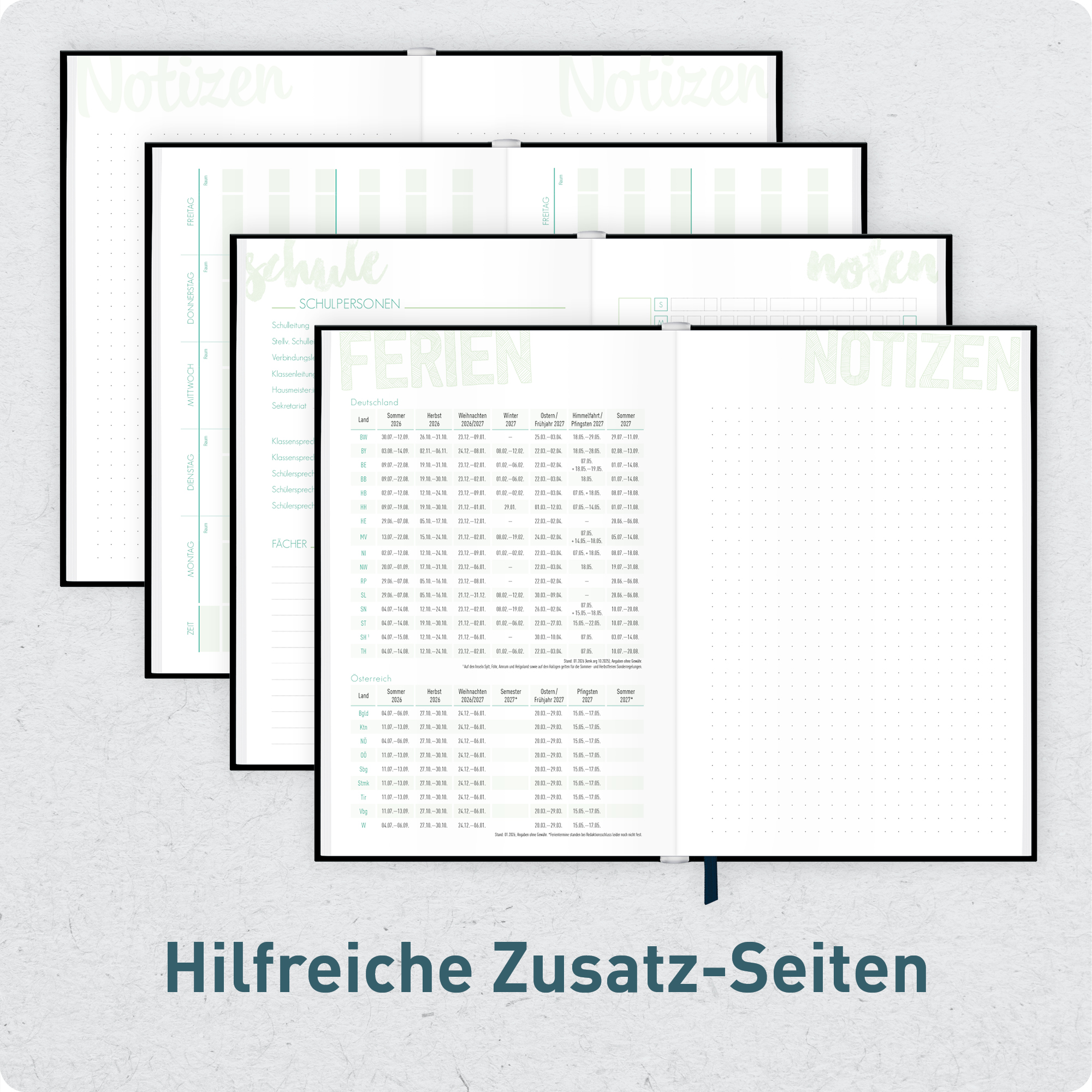 Artikelbild 5 des Artikels “Schulstuff Schüler:innen-Timer A5 2026/2027 A5 [Black Edition] “