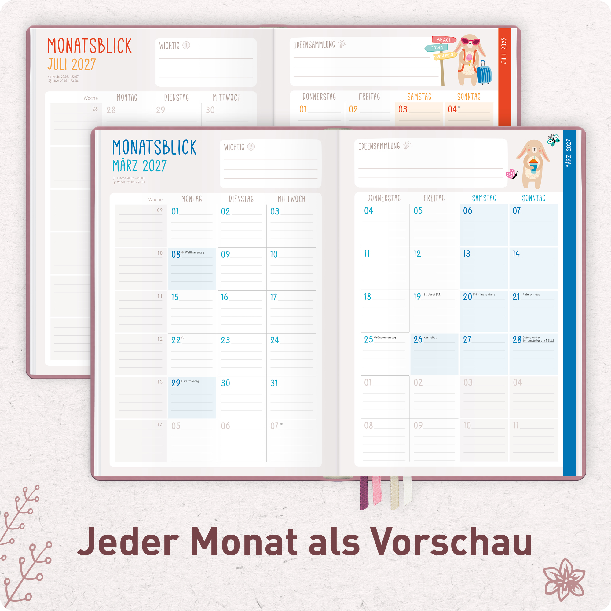 Artikelbild 5 des Artikels “Erzieher-Planer A5+ 26/27  [Fine Flowers rosé] “