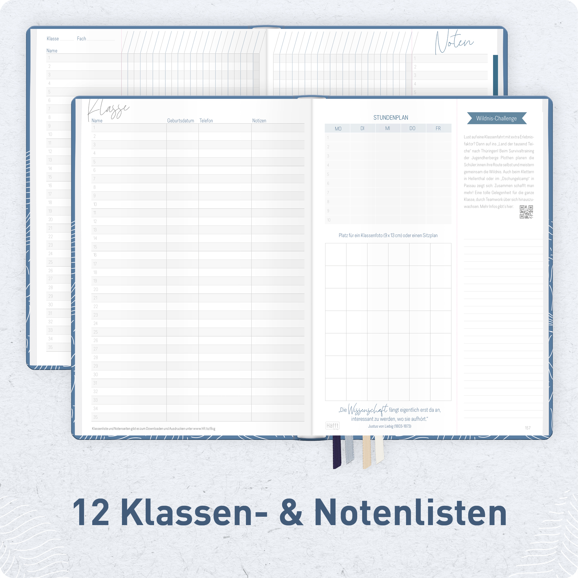 Artikelbild 5 des Artikels “Lehrer-Planer A5+ 26/27 [Fine Leaves Blue] “