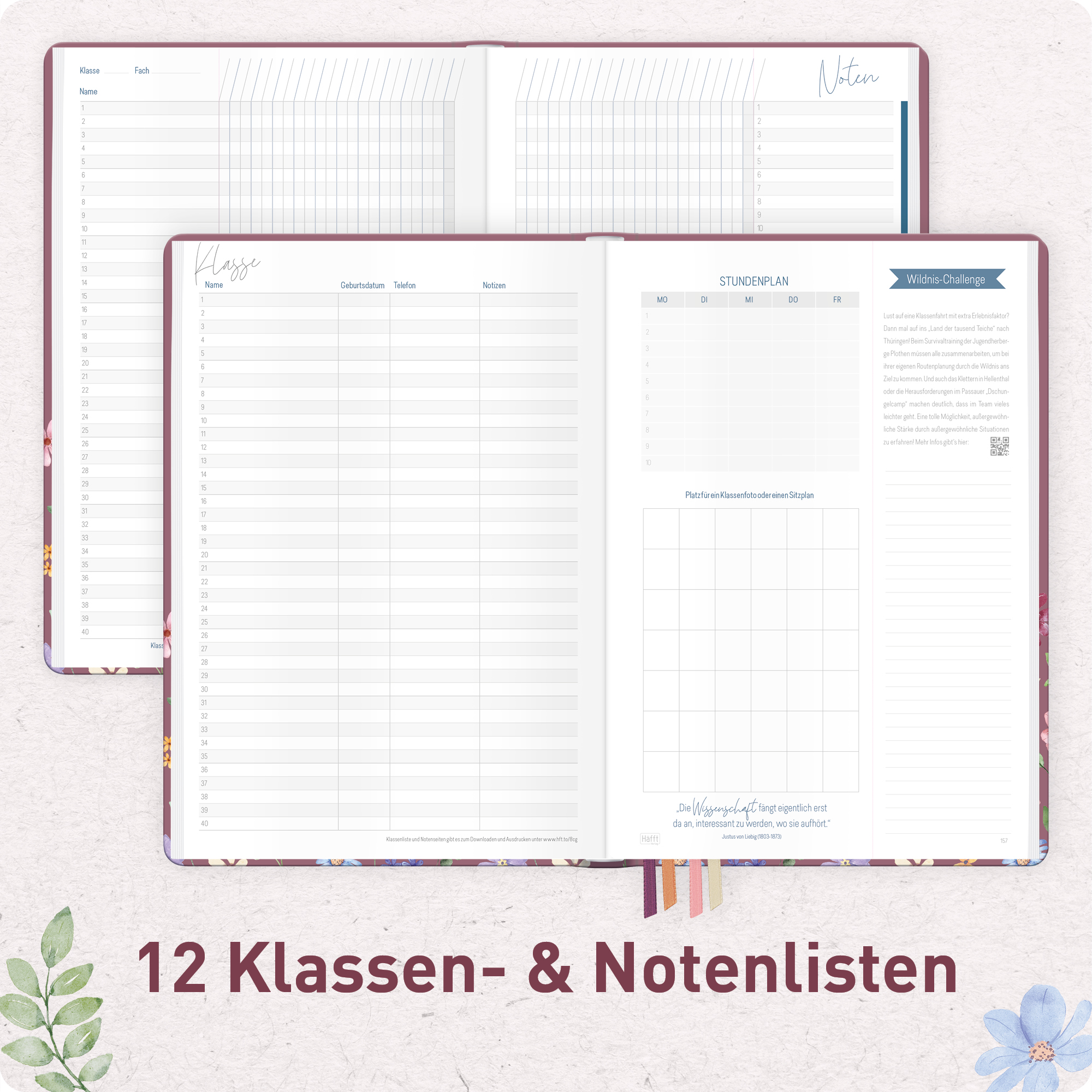 Artikelbild 5 des Artikels “Lehrer-Planer Maxi A4+ 26/27 [Berry Blossoms] “