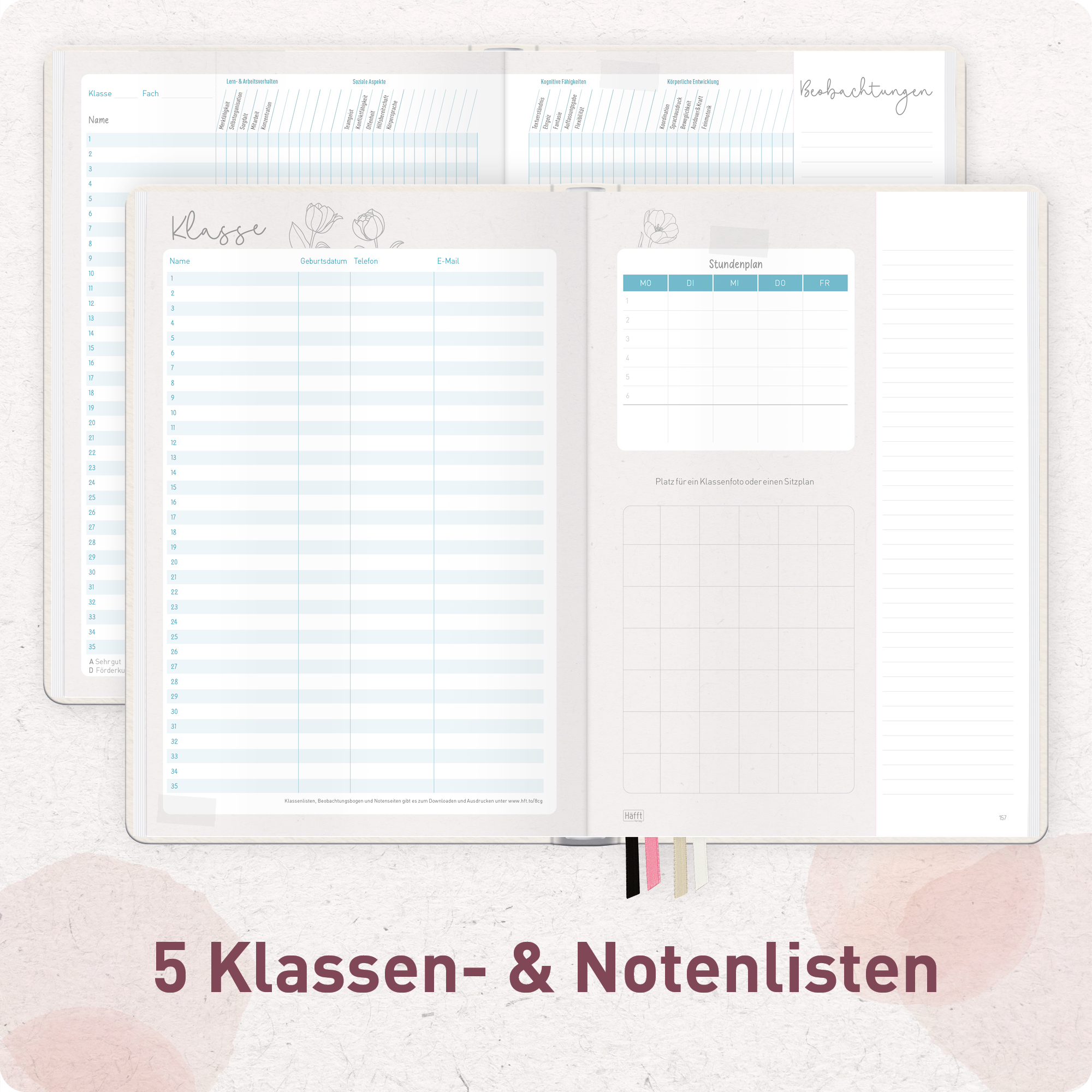 Artikelbild 5 des Artikels “Lehrer-Planer Grundschule A4+ 26/27 [Soft Flower] “