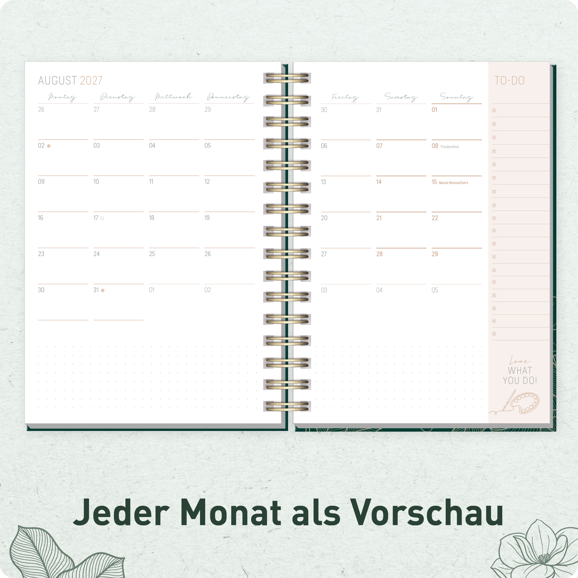 Artikelbild 5 des Artikels “Lieblings-Timer A5 2026/2027 A5 [Golden Leaves] “