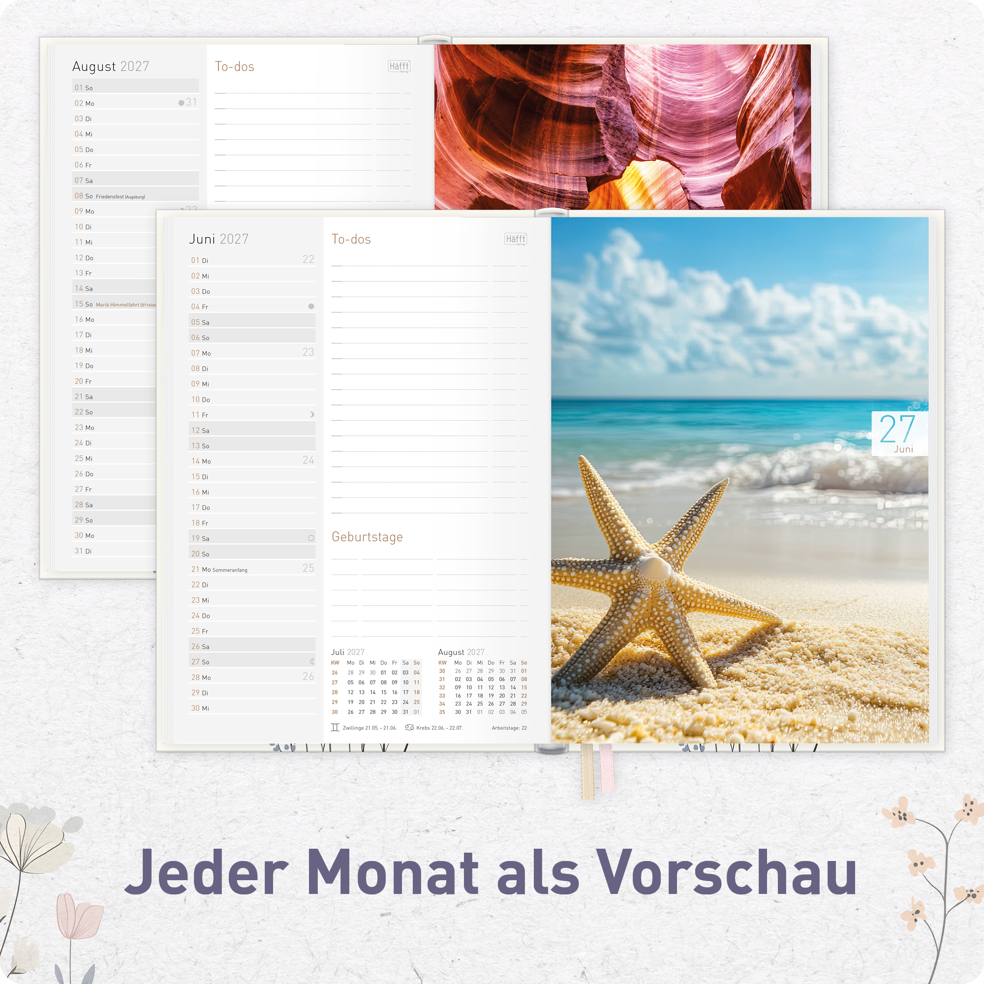 Artikelbild 5 des Artikels “Chäff-Timer A5 2026/2027 [Flower Joy] “