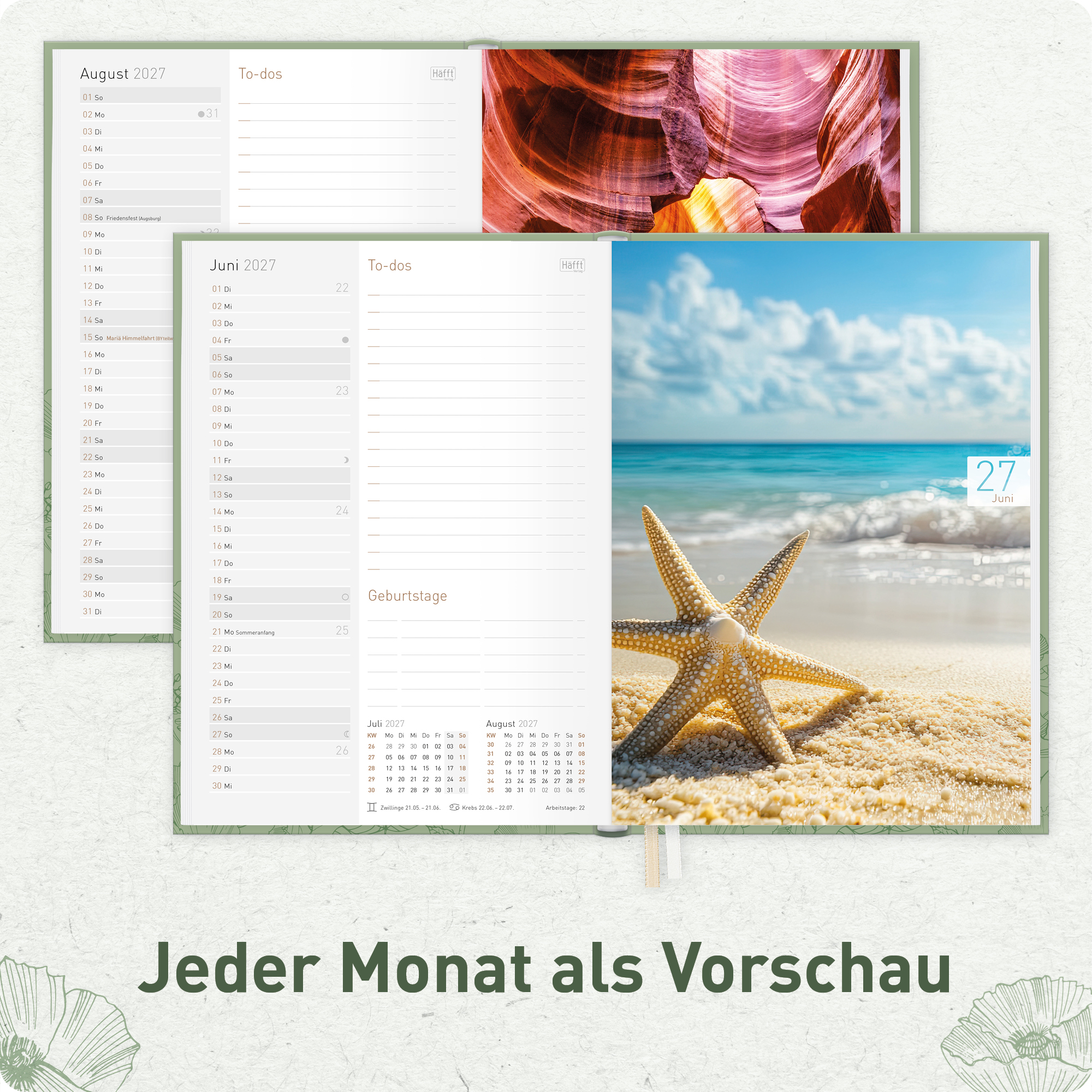 Artikelbild 5 des Artikels “Chäff-Timer A5 2026/2027 [Green Poppy] “