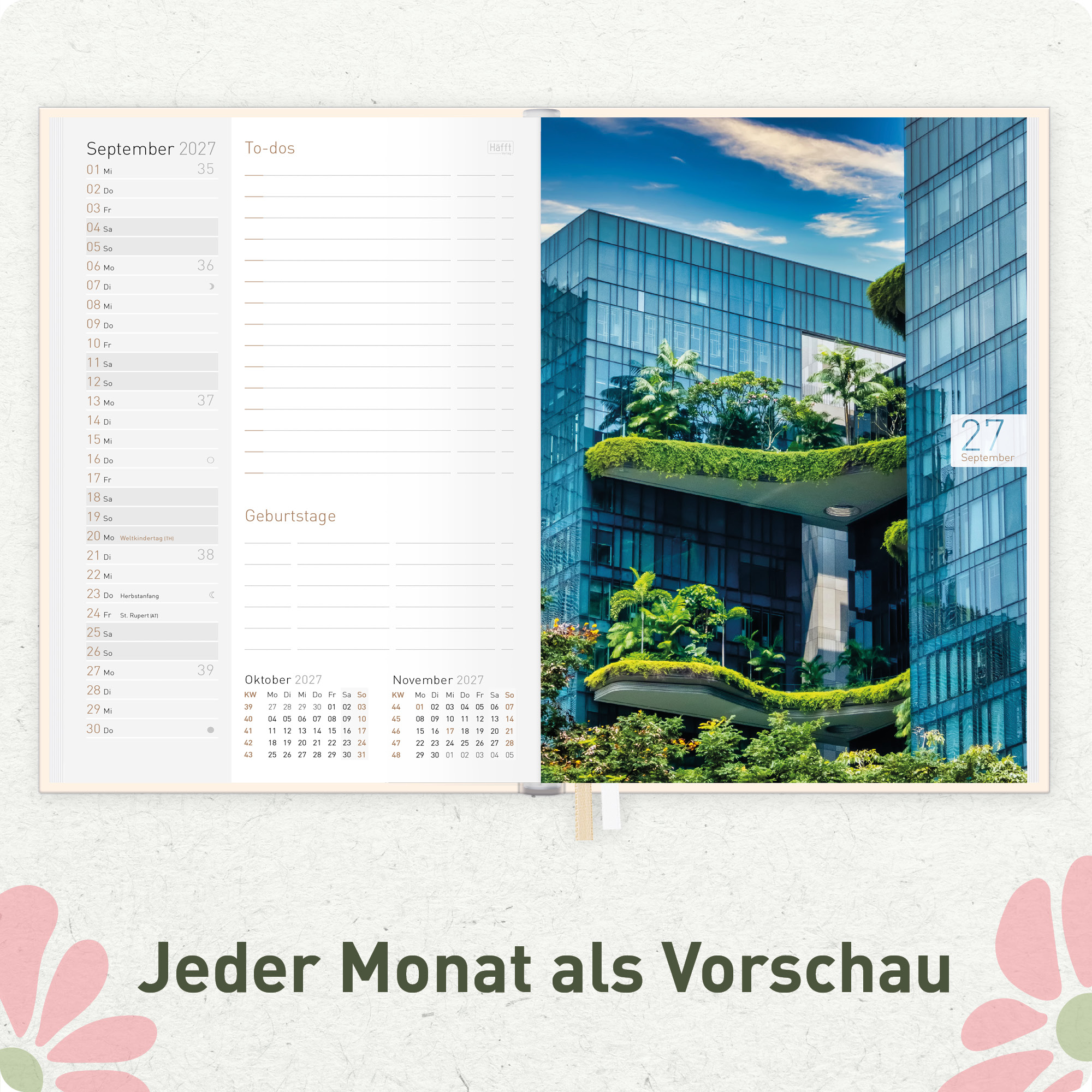 Artikelbild 5 des Artikels “Chäff-Timer Mini A6+ 2026/2027 [Flower Power pink] “