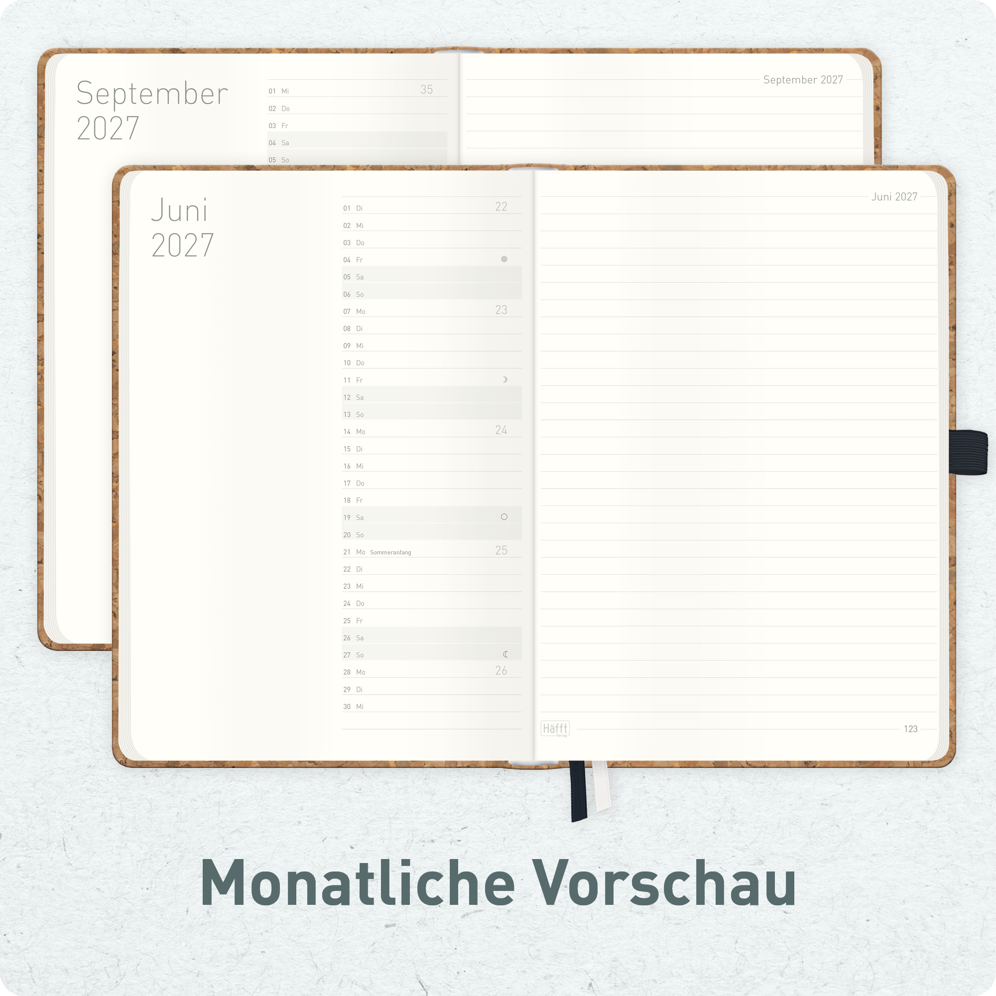 Artikelbild 5 des Artikels “Wochen-Notiz-Kalender 2026/2027 A5 [Kork] “