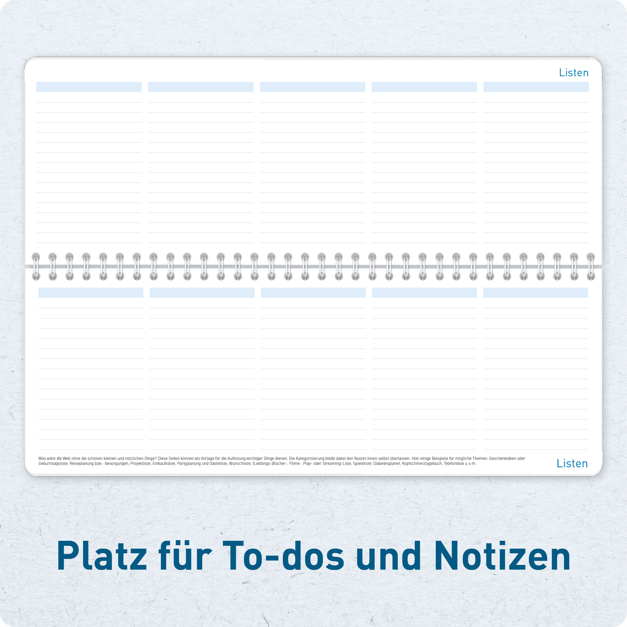 Artikelbild 5 des Artikels “Wochen-Tischkalender 2026/2027 [Königsblau] “