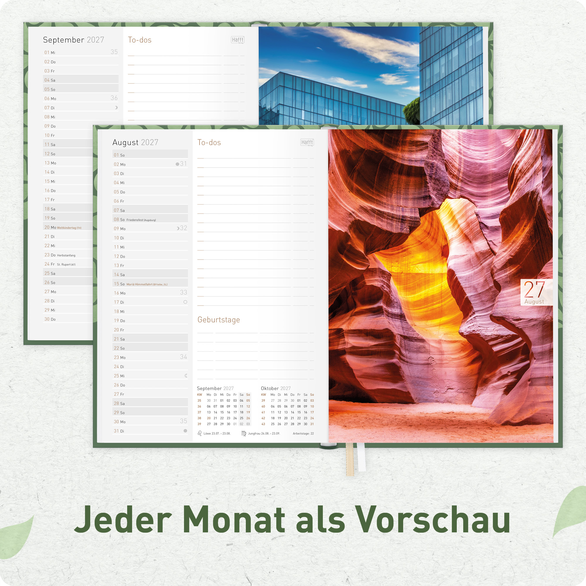 Artikelbild 5 des Artikels “Chäff-Timer Classic A5 2027 [Sea of Leaves] “