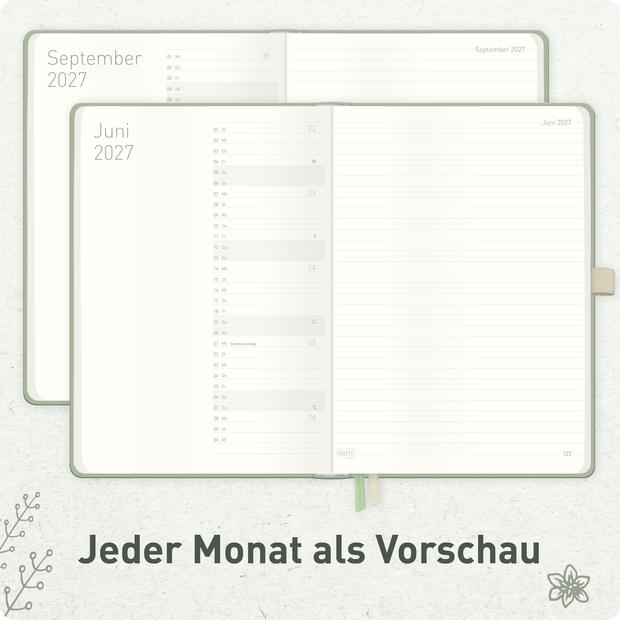 Artikelbild 5 des Artikels “Wochen-Notiz-Kalender A5 2027 [Fine Flowers] “
