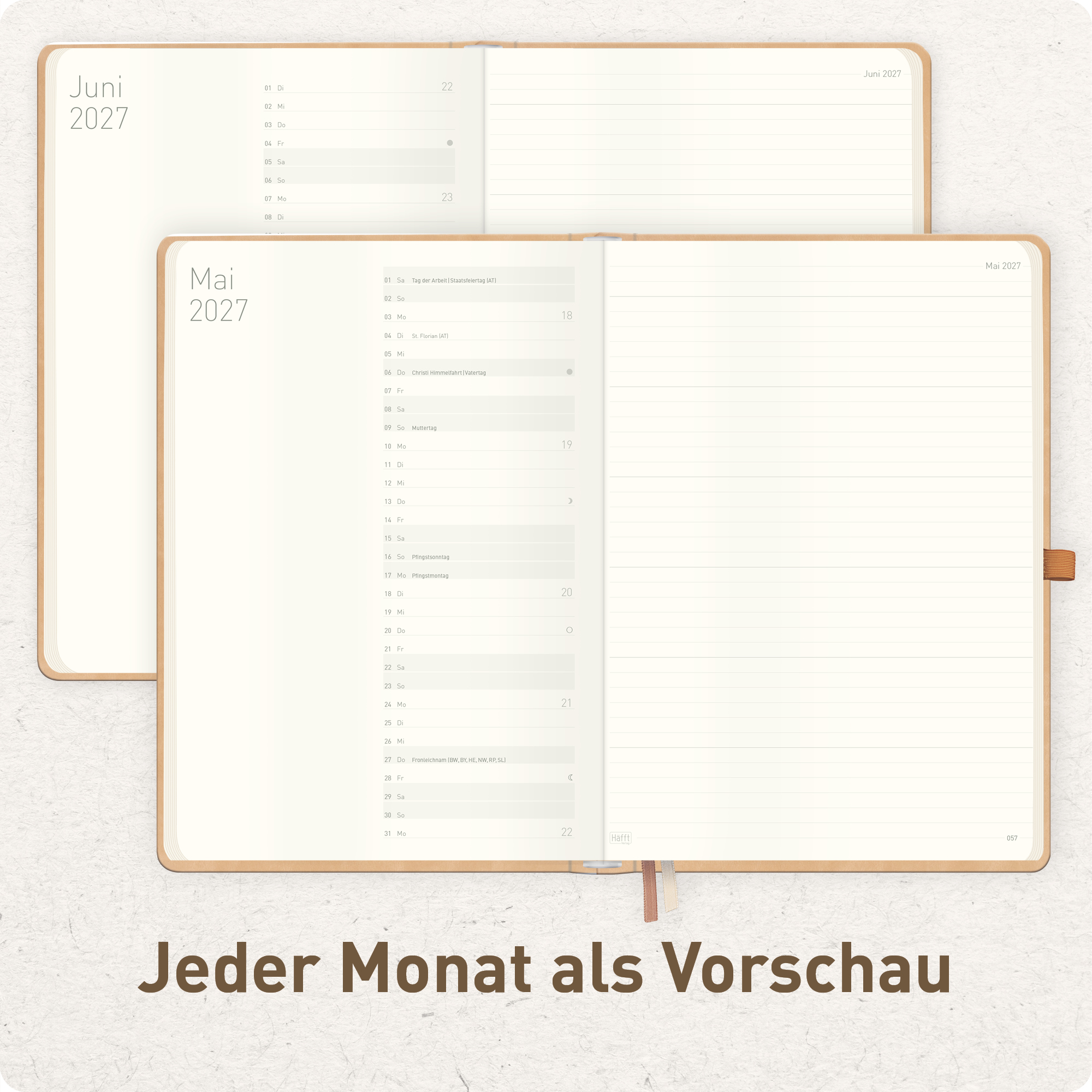 Artikelbild 5 des Artikels “Wochen-Notiz-Kalender A4 2027 [Cappuccino] “