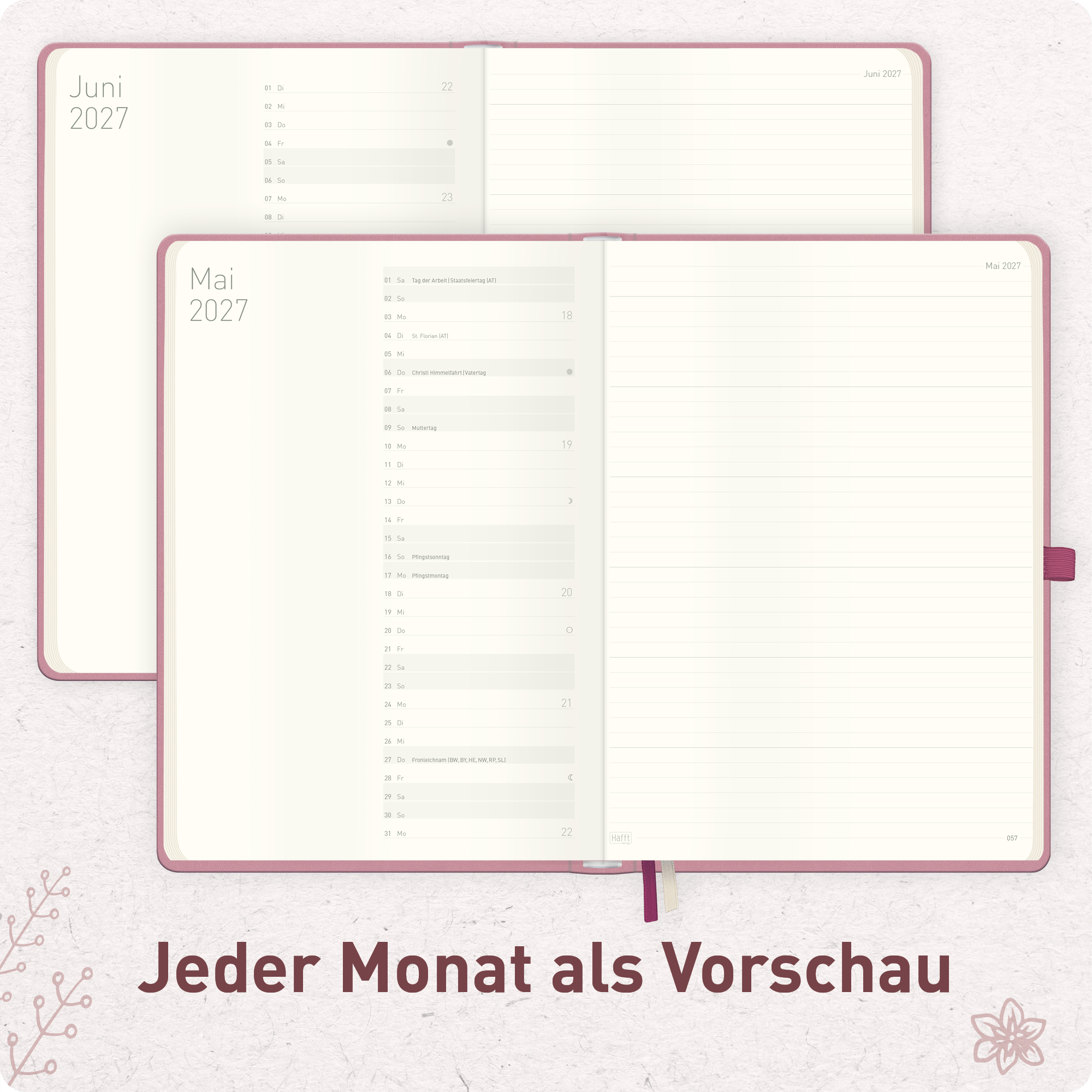 Artikelbild 5 des Artikels “Wochen-Notiz-Kalender A4 2027 [Fine Flowers] “