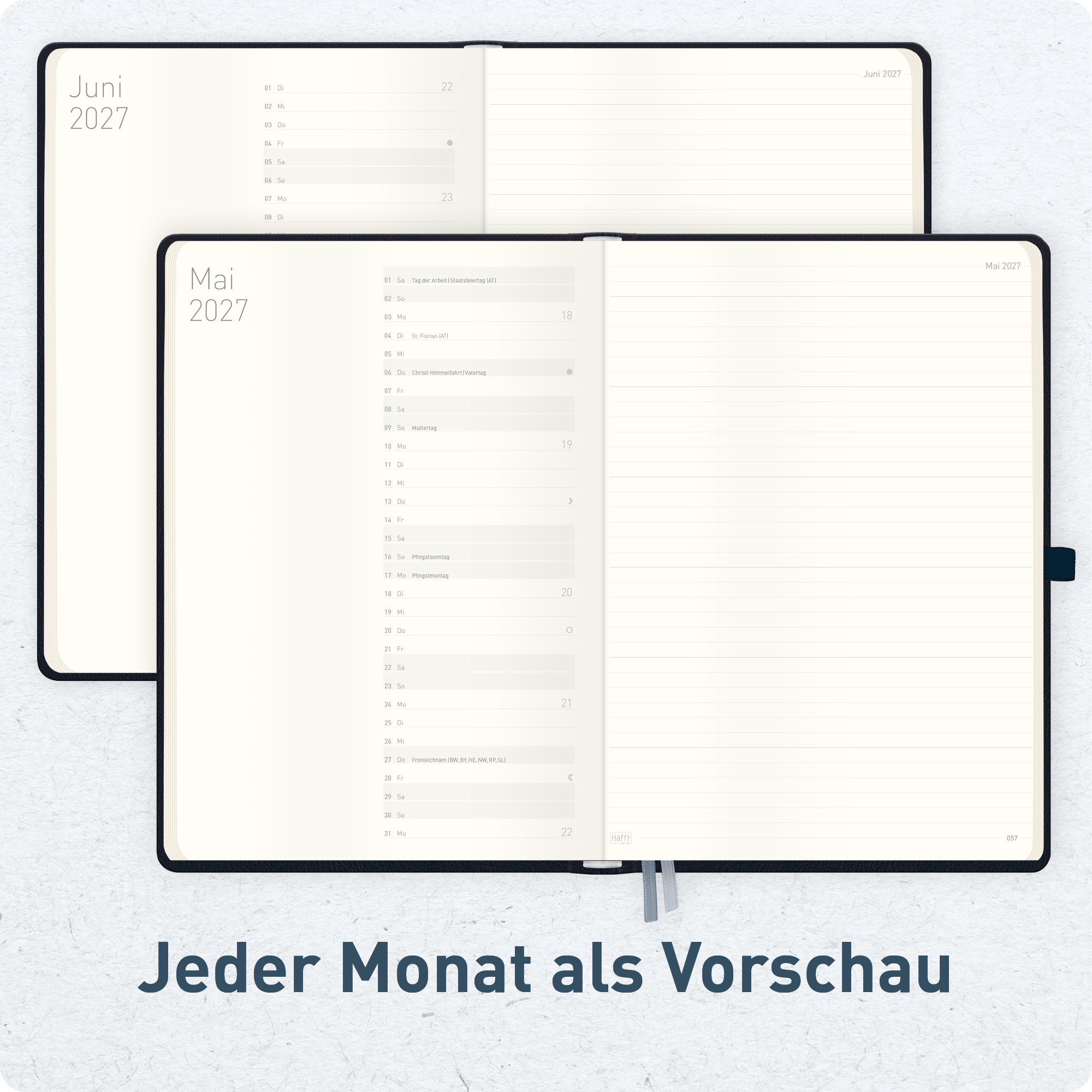 Artikelbild 5 des Artikels “Wochen-Notiz-Kalender A4 2027 [Schwarz] “