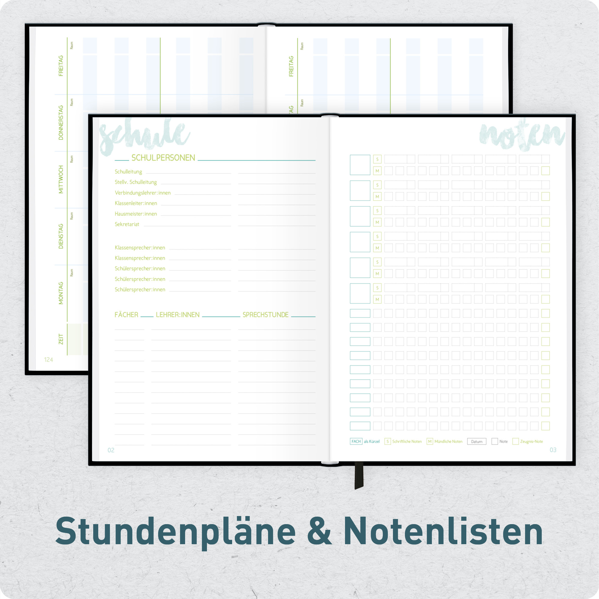 Artikelbild 5 des Artikels “Schulstuff Schülerplaner A5 [Black Pattern] “