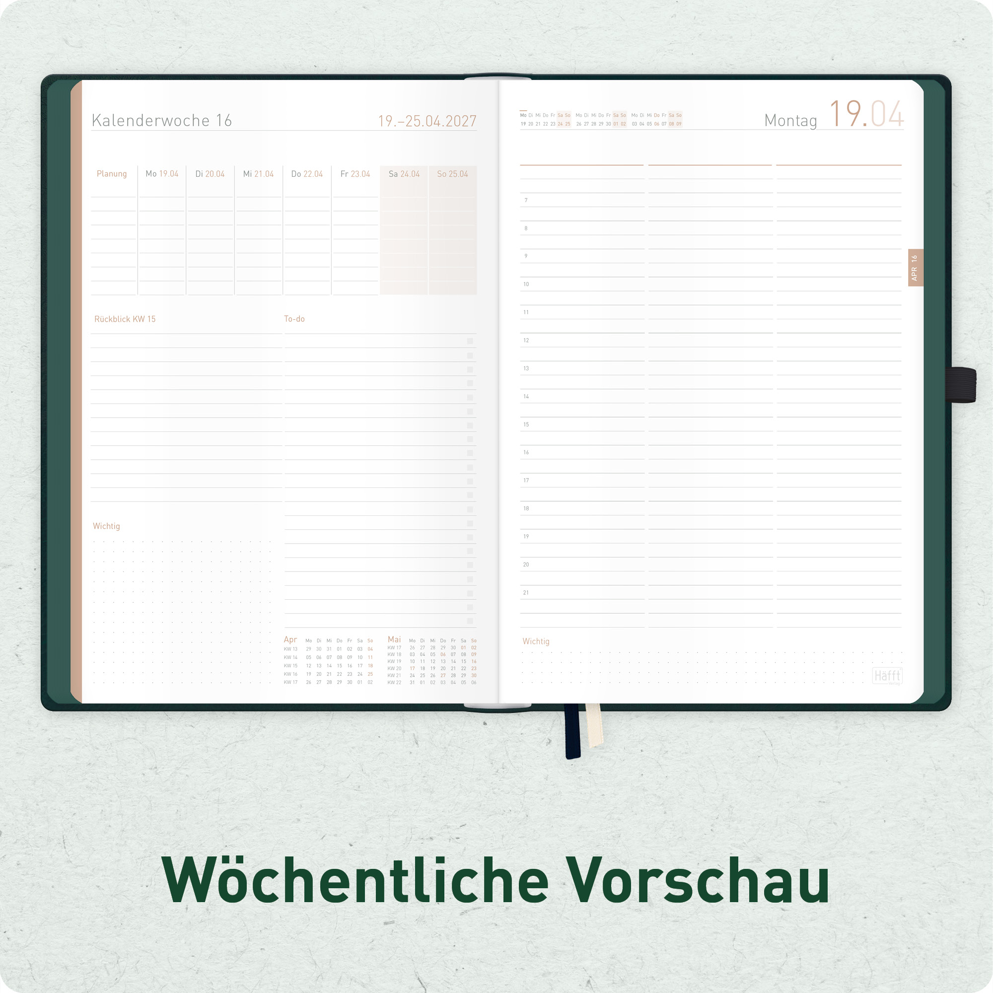 Artikelbild 5 des Artikels “Organizer Day by Day Maxi A4+ 2027 [Dark Green] “