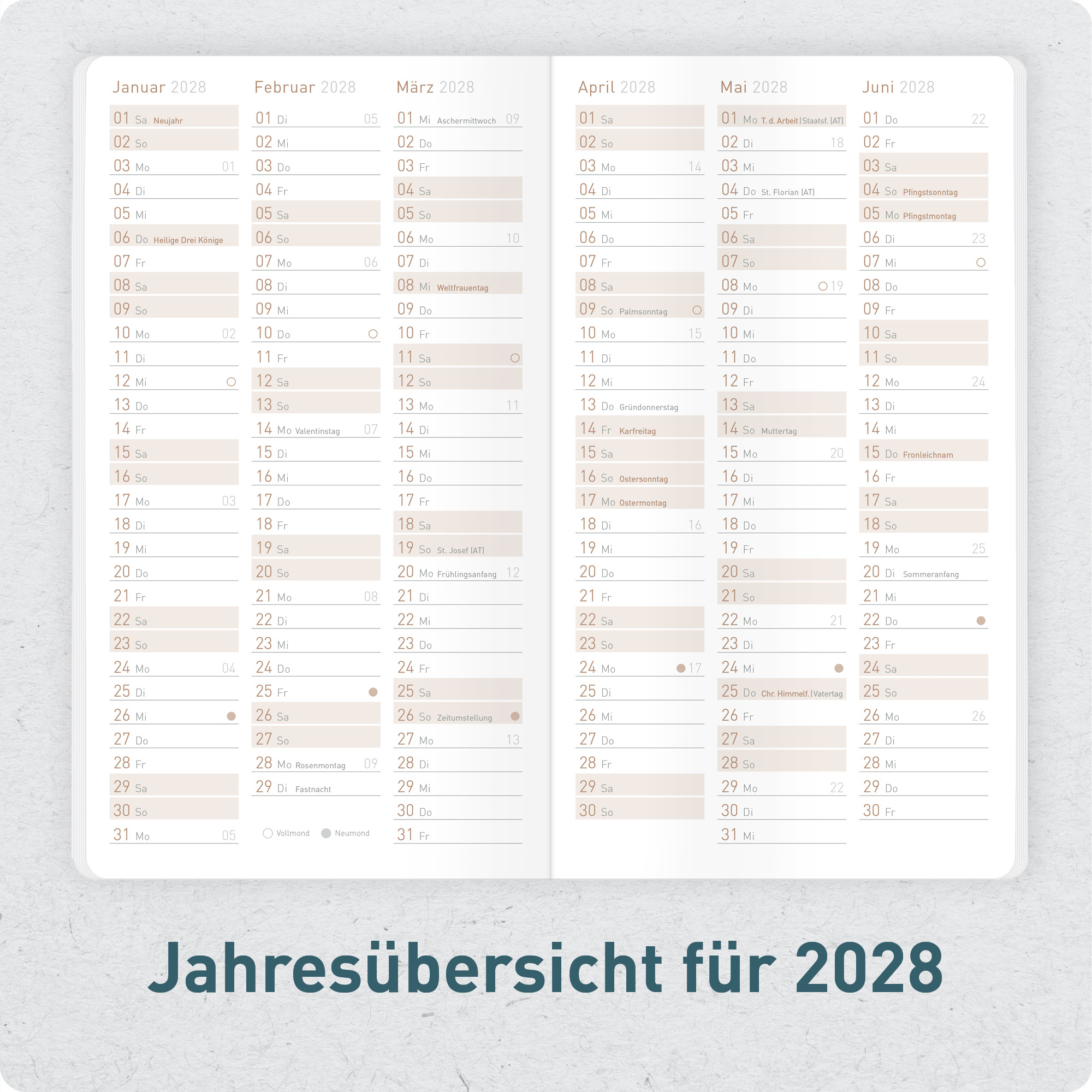 Artikelbild 5 des Artikels “Monatskalender Pocket Slim A6+ 2027 [Black Edition] “