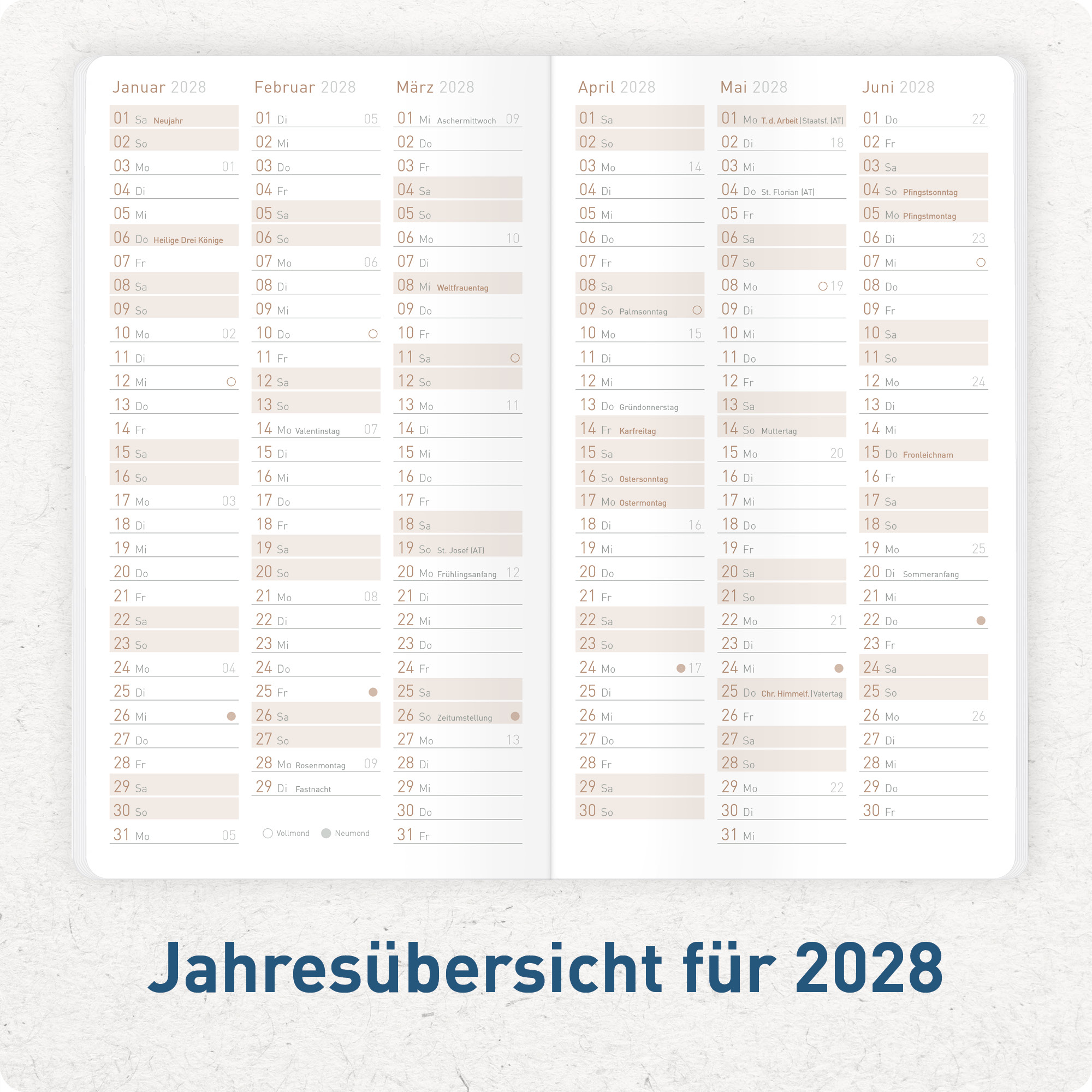 Artikelbild 5 des Artikels “Monatskalender Pocket Slim A6+ 2027 [Fine Style] “