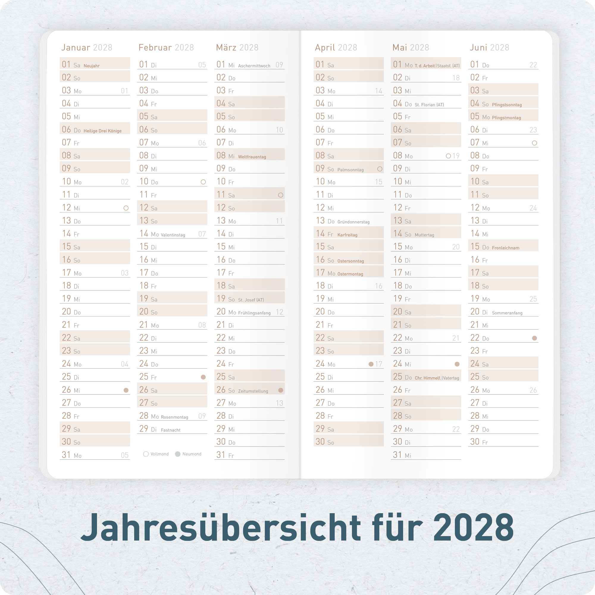 Artikelbild 5 des Artikels “Monatskalender Pocket Slim A6+ 2027 [Urban Blue] “